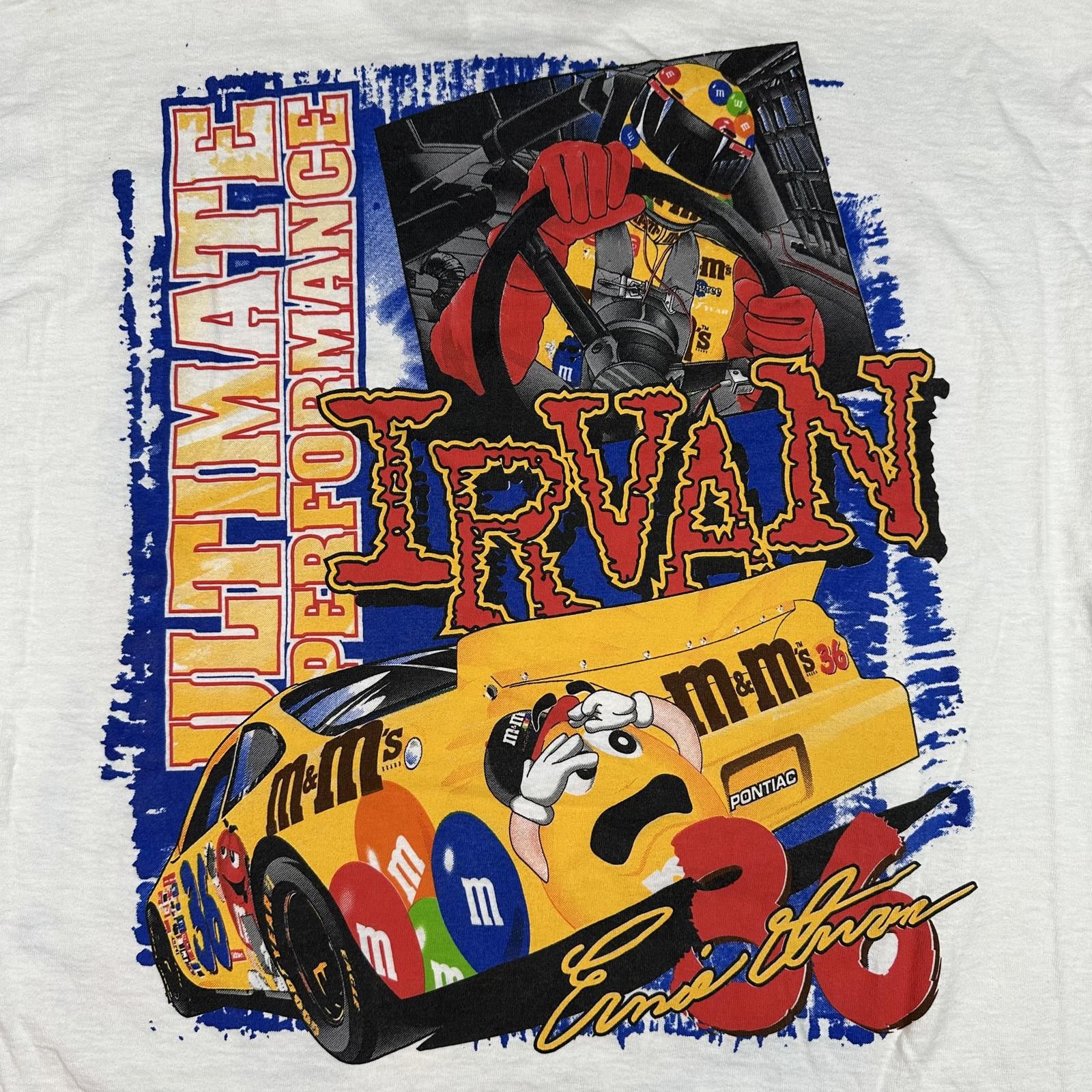 Other NASCAR M&M's Mens T-Shirt White Racing Graphic Vintage Size US XL / EU 56 / 4 - 4 Thumbnail