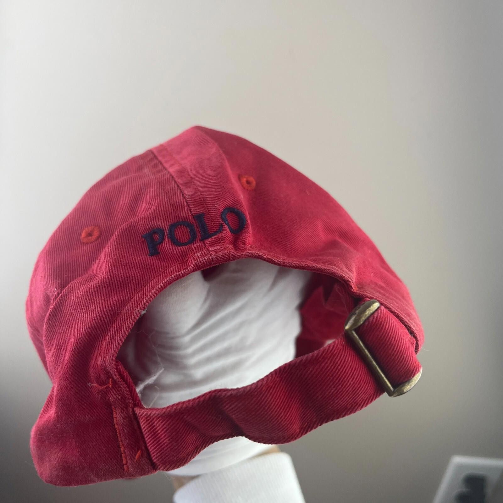 Polo Ralph Lauren Vintage Polo Ralph Lauren Pony Strap-Back Hat Red Size ONE SIZE - 3 Thumbnail