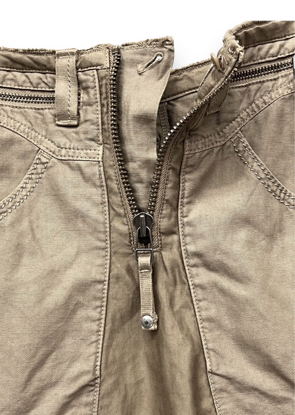 Marithe + Francois Girbaud 90’s M.F GIBRAUD Brown Designer Multipocket Cargo Mini Skirt Size 27" / US 4 / IT 40 - 6 Thumbnail