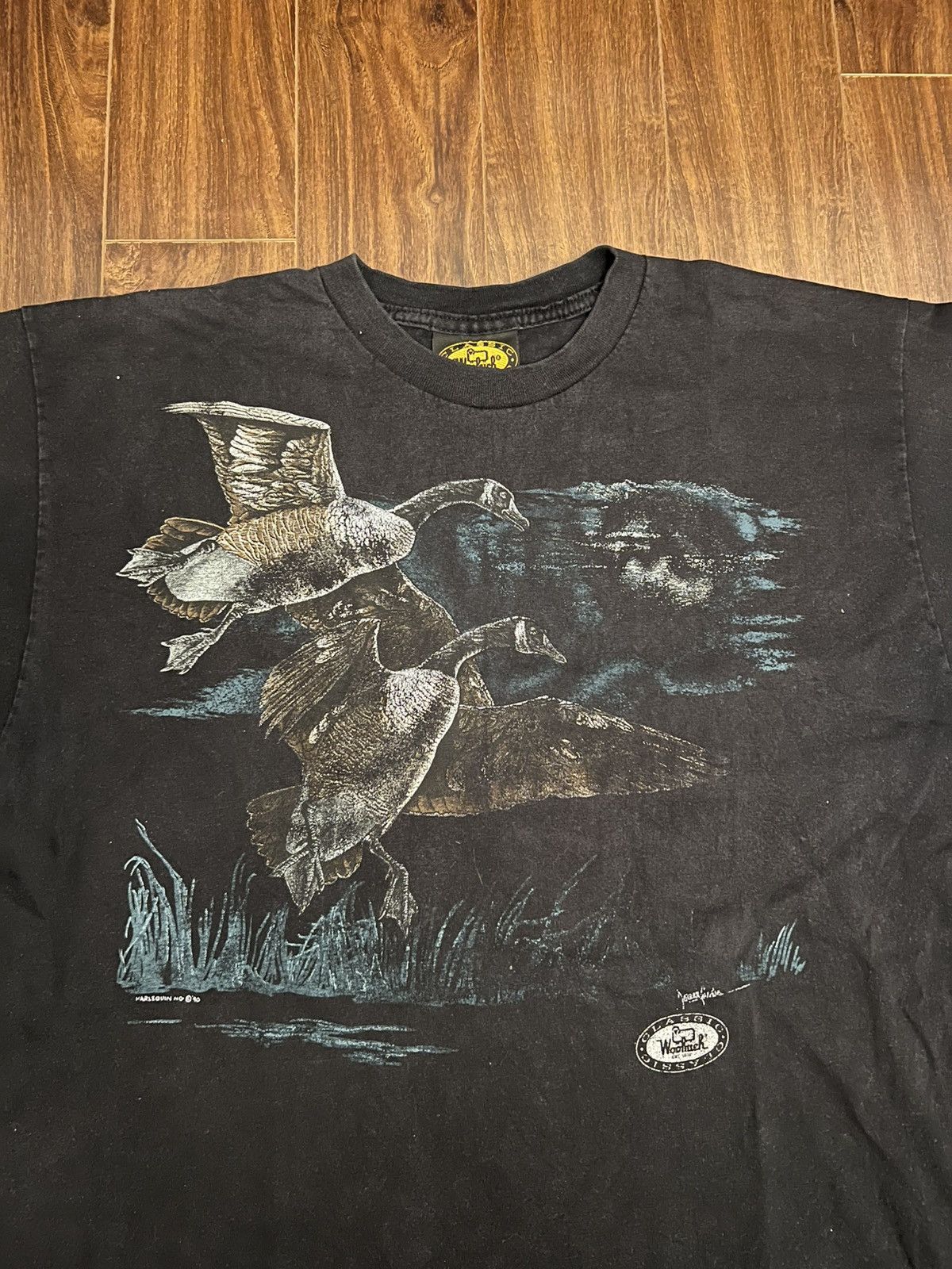 Woolrich Woolen Mills Vintage 90s Woolrich Canada Goose AOP Tee Size US XL / EU 56 / 4 - 4 Thumbnail