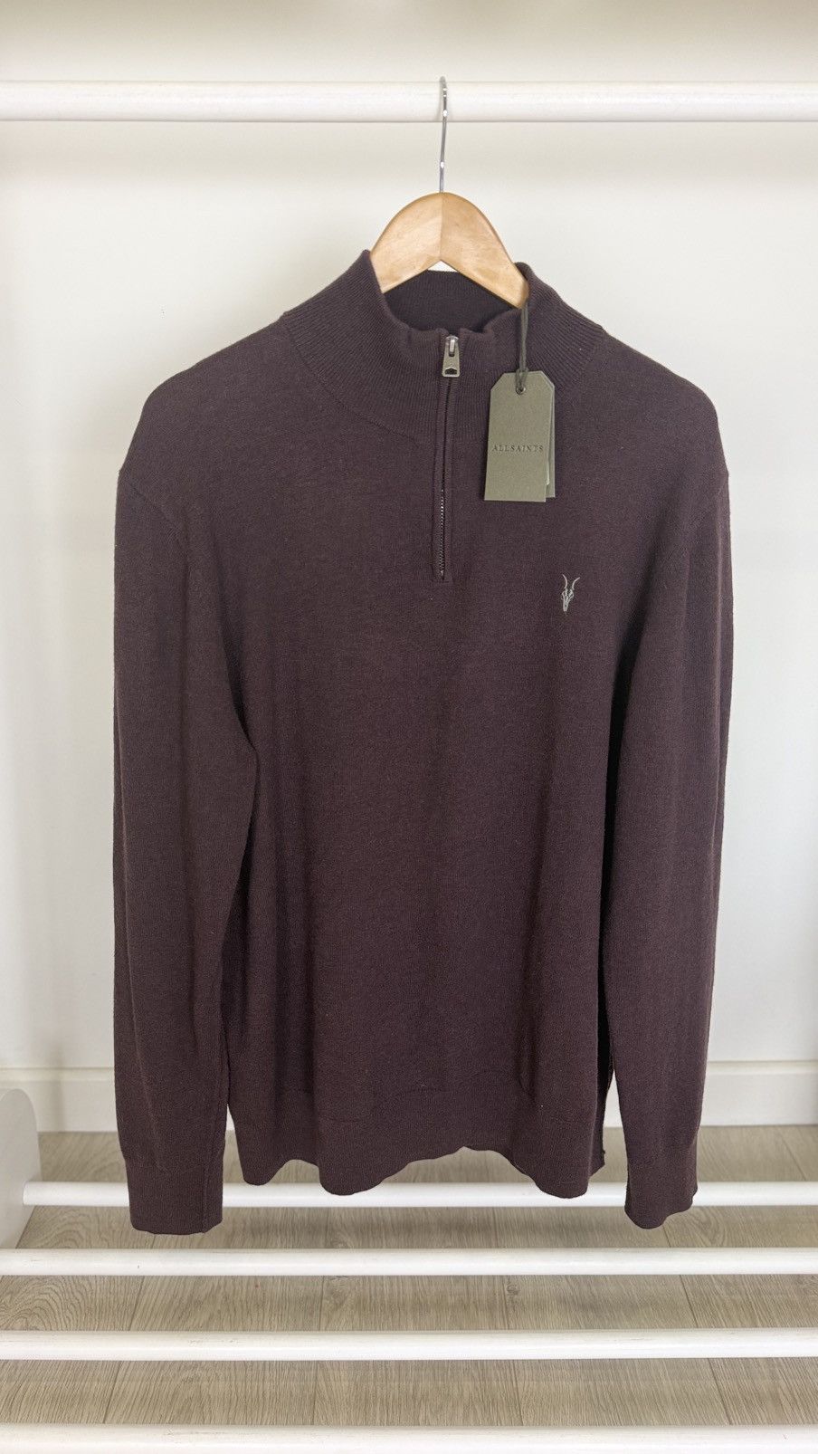 Allsaints Allsaints Kilburn Zip Funnel Sweater Size US XXL / EU 58 / 5 - 1 Thumbnail