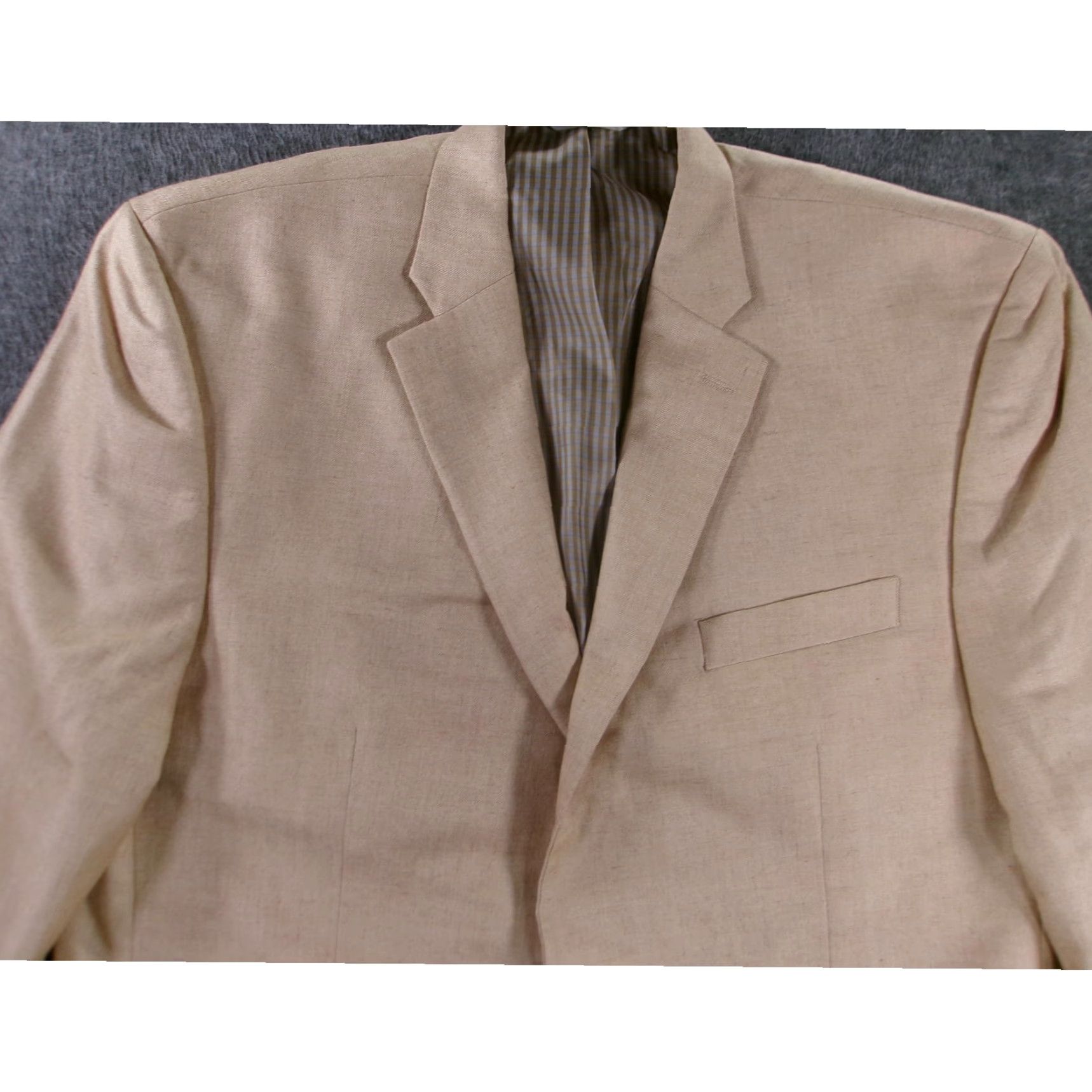 Chaps Chaps Sport Coat 44R Beige Mens Classic Linen Blend Business Casual Preppy Size US S / EU 44-46 / 1 - 2 Thumbnail
