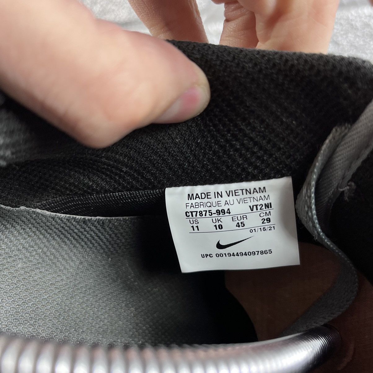 Japanese Brand × Nike Nike Air Force 1 Leather Sneakers Grey/Black/Red Sz 45 US 11 Size US 11 / EU 44 - 7 Thumbnail