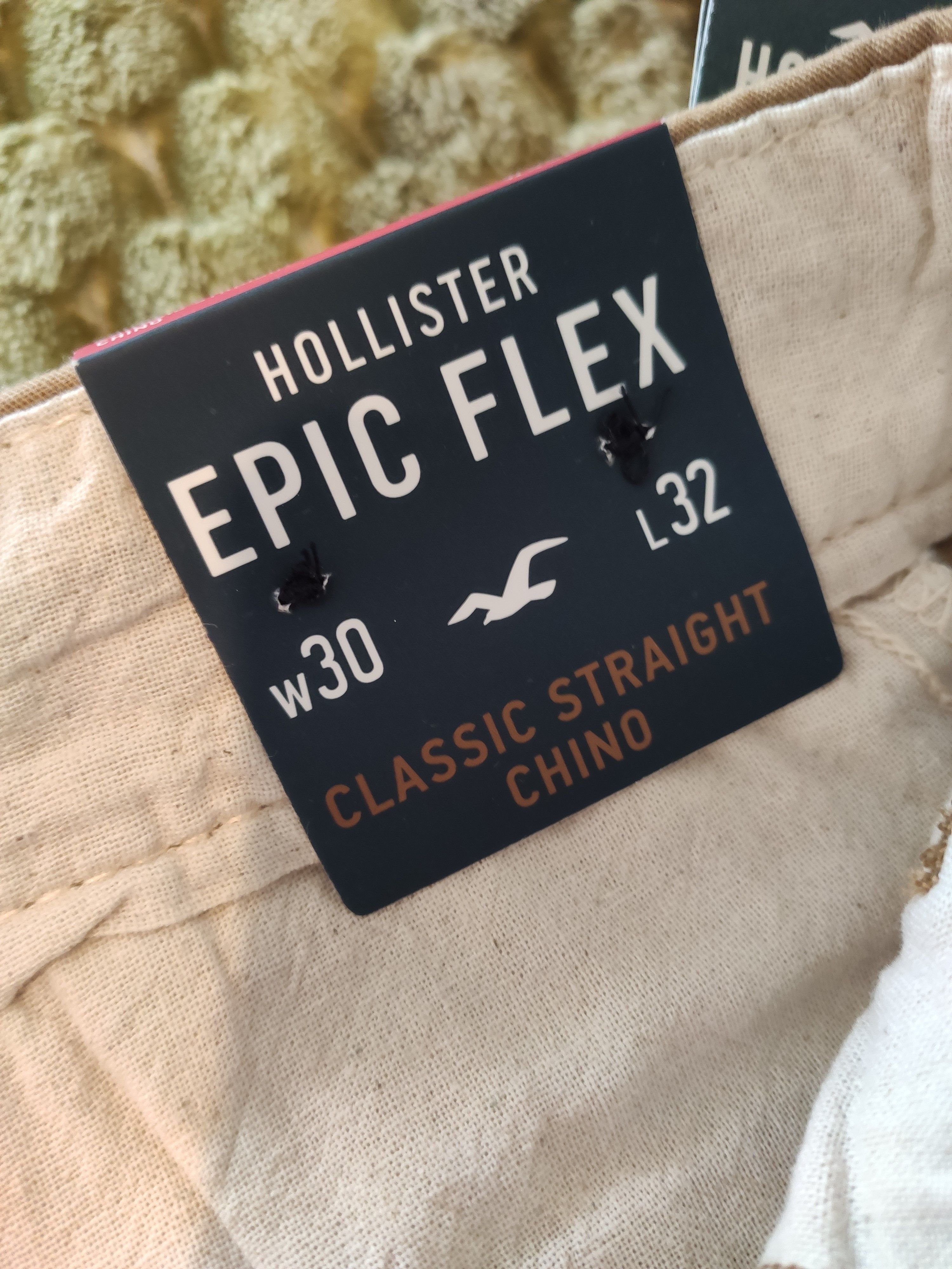 Hollister Hollister autentico. Uomo straight chino kaki 30W 32L Size US 26 / EU 42 - 6 Thumbnail