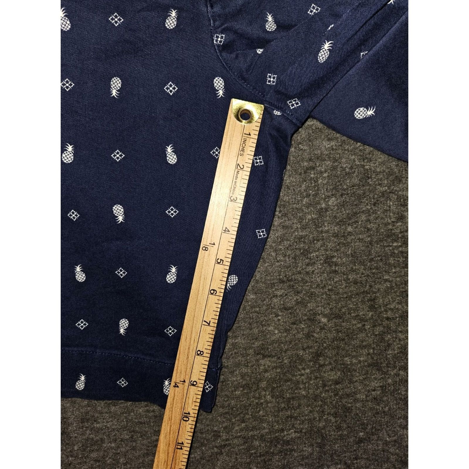 Vintage Le Tigre Chino Shorts Men's 36 Blue AOP Mid Rise Casual Workwear Preppy 10in Inseam Stretch Pockets SL Size US 36 / EU 52 - 5 Thumbnail