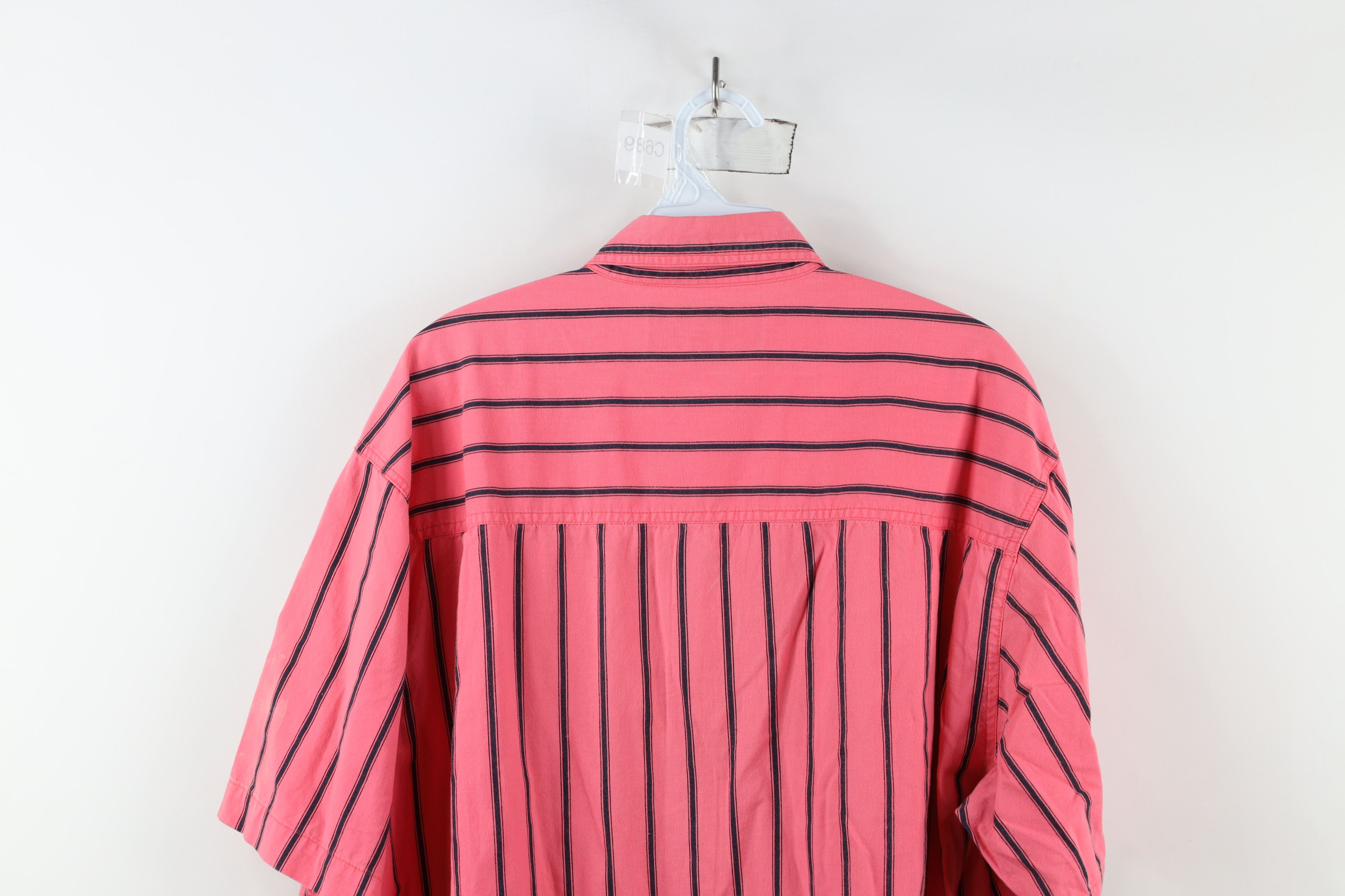 Vintage Vintage 90s Streetwear Striped Big Pocket Button Down Shirt Size US L / EU 52-54 / 3 - 12 Thumbnail