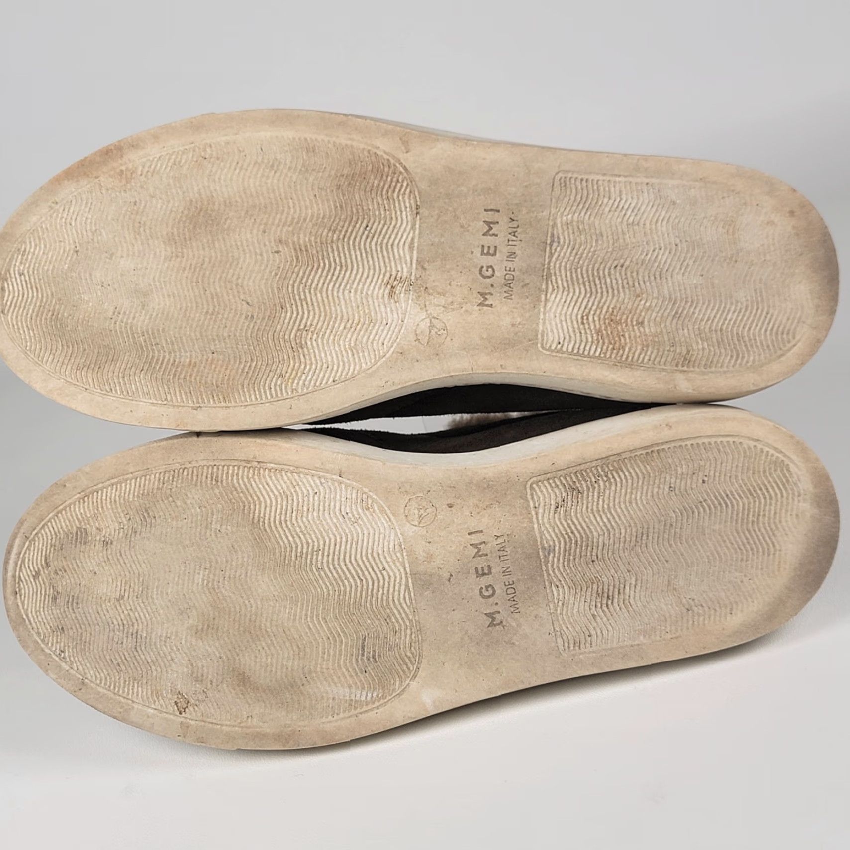 Vintage M. GEMI The Cerchio Shearling Brown Slip-On Flats Women 6.5 Nubuck Almond Toe Shoes Size 6.5 Women Size US 7 / IT 37 - 7 Thumbnail