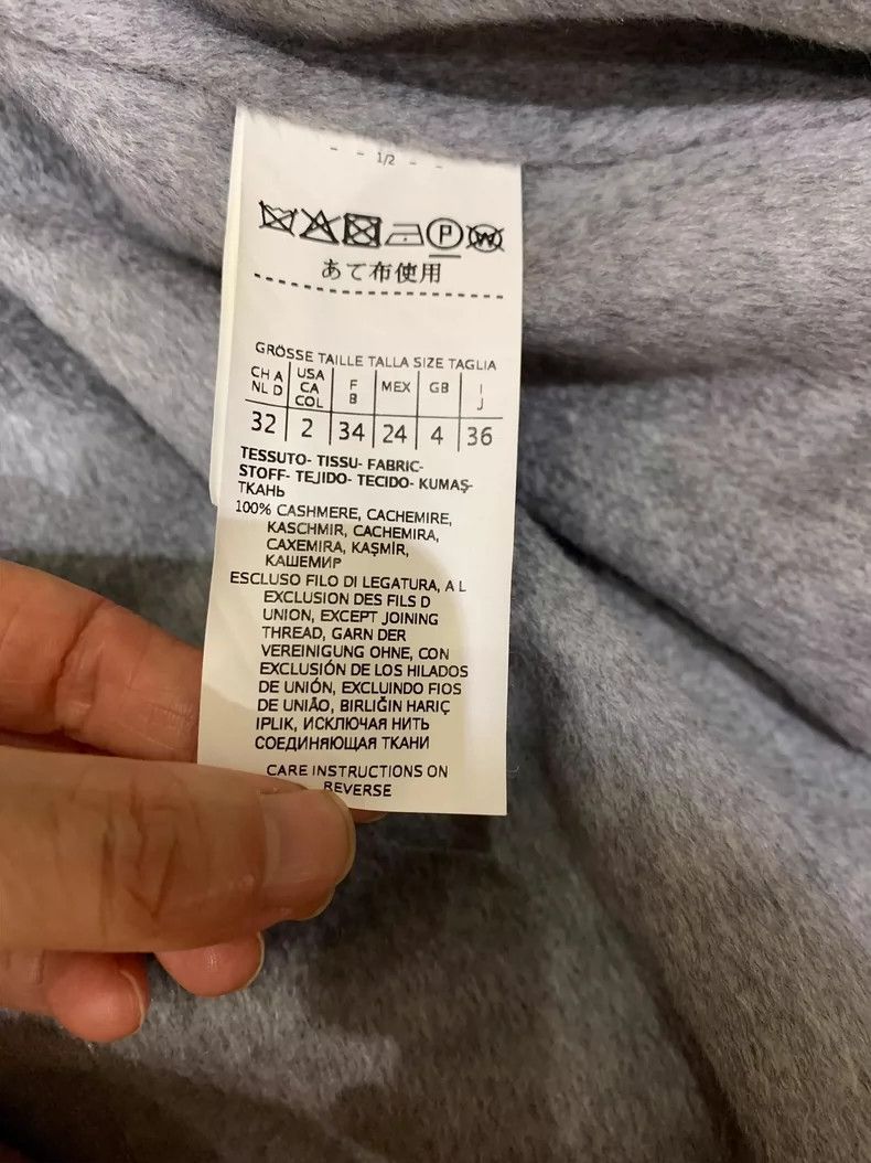 Max Mara Max Mara Grey, 100% cashmere, water ripple Size S / US 4 / IT 40 - 5 Thumbnail