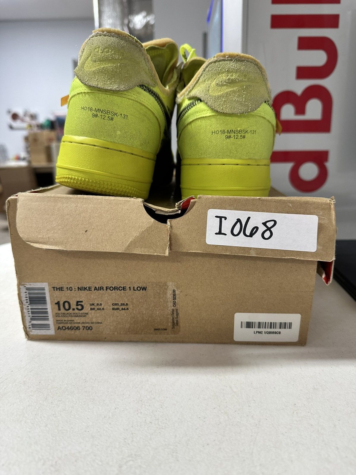 Nike × Off-White Nike airforce one offwhite volt Size US 10.5 / EU 43-44 - 8 Thumbnail