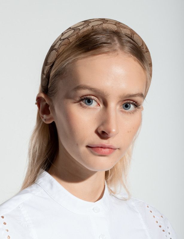 Coach SIGNATURE HEADBAND - khaki display picture 3