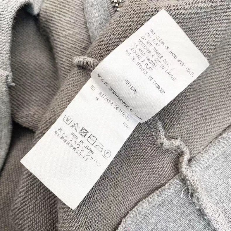 Thom Browne Thom Browne Gray zip hoodie Size US L / EU 52-54 / 3 - 6 Thumbnail
