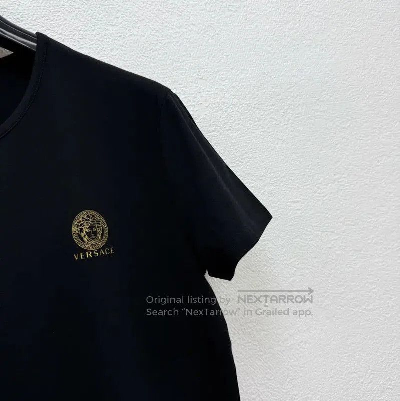 Versace Versace Black Cotton Short Sleeve T-Shirt . Size US M / EU 48-50 / 2 - 3 Thumbnail