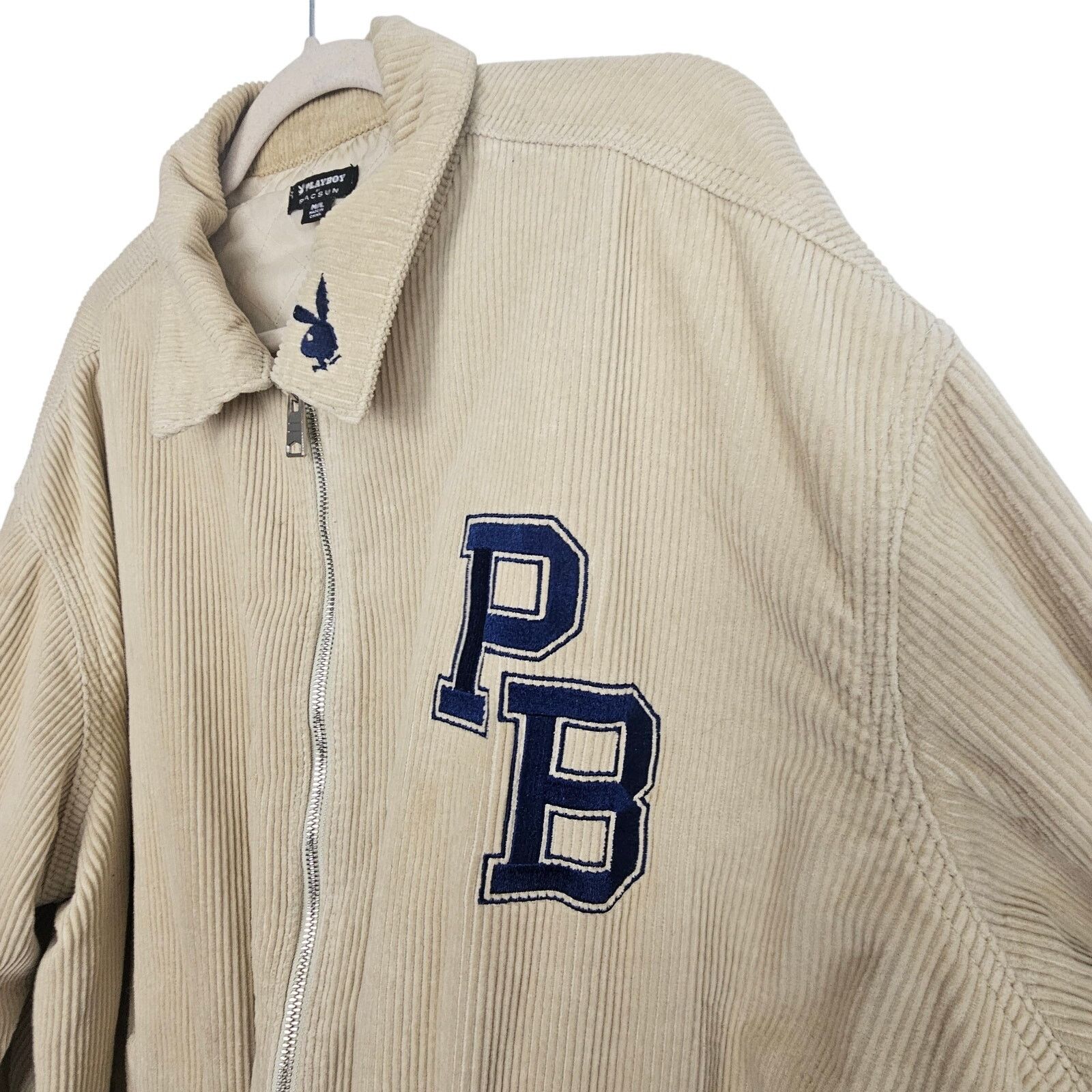 Pacsun Pacsun Playboy Mens Corduroy Bomber Jacket Size M/L Varsity Size US L / EU 52-54 / 3 - 4 Thumbnail