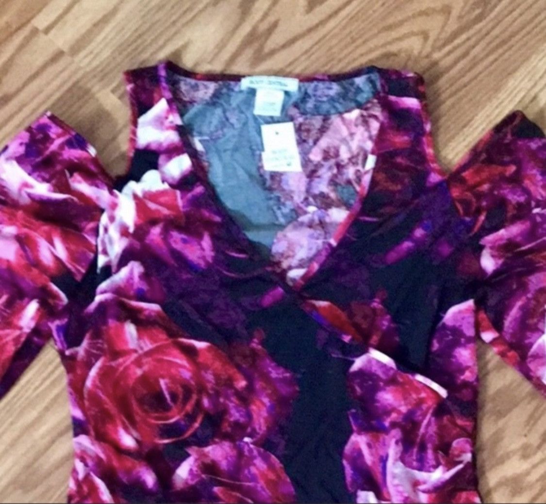Other FLORAL COLD SHOULDER PLUNGING ONE PIECE BODYSUIT Size M / US 6-8 / IT 42-44 - 4 Thumbnail