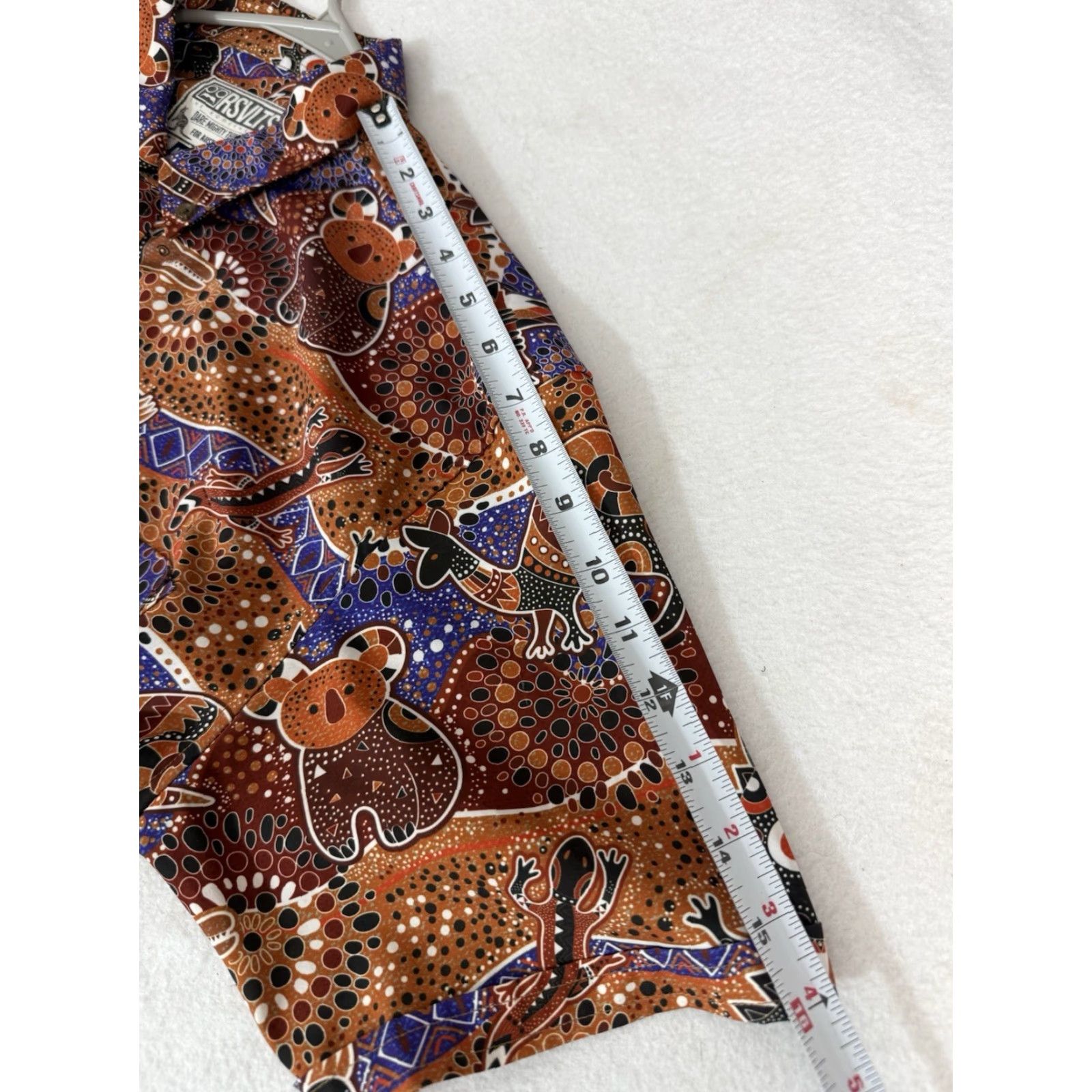 KangaROOS RSVLTS Mens Button-Down Shirt Orange Short Sleeve Hawaii USA Kangaroo Pattern Casual Size US M / EU 48-50 / 2 - 4 Thumbnail