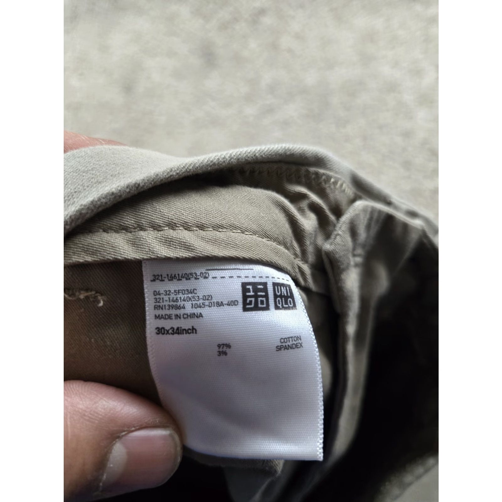 Uniqlo Uniqlo Chino Pants Slim Beig e 30X34 Mens Straight Leg Stretch Casual Business Size US 30 / EU 46 - 4 Thumbnail