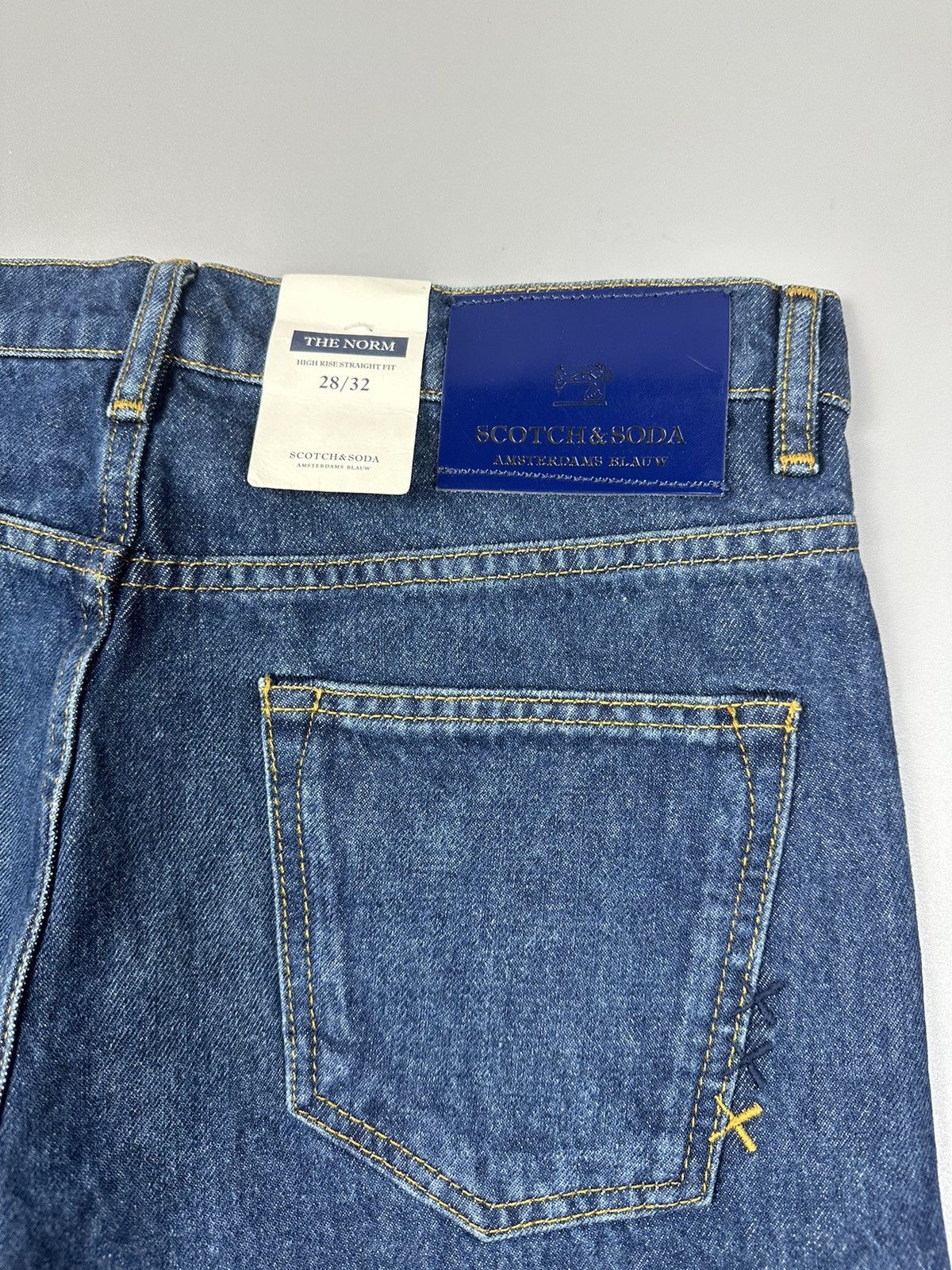 Scotch & Soda Solid Blue Relaxed Fit Jeans Scotch&Soda 28w Size US 28 / EU 44 - 3 Thumbnail
