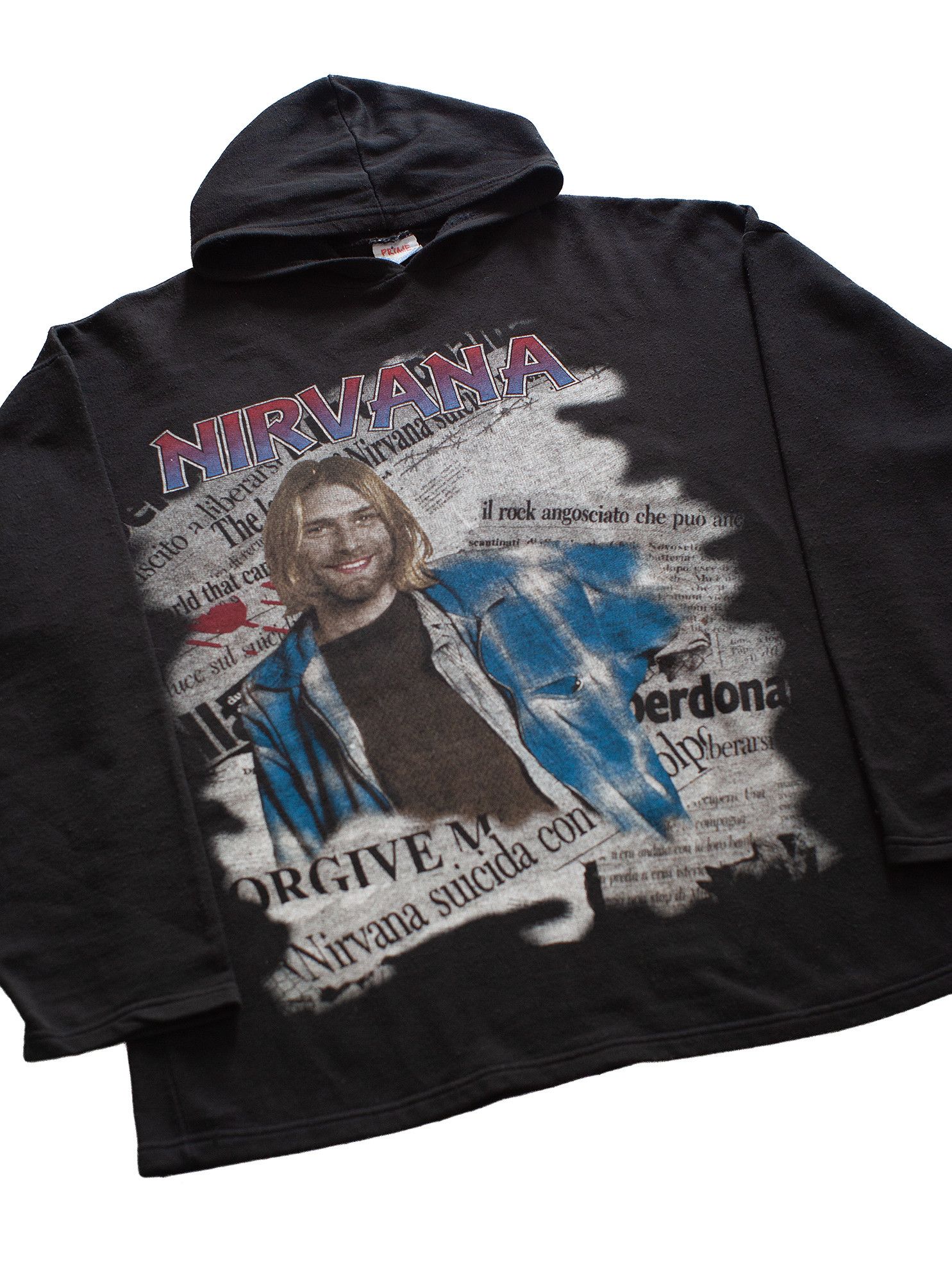 Band Tees Vintage 90s Nirvana / Kurt Cobain Euro Boot Band Hoodie Size US XL / EU 56 / 4 - 2 Thumbnail