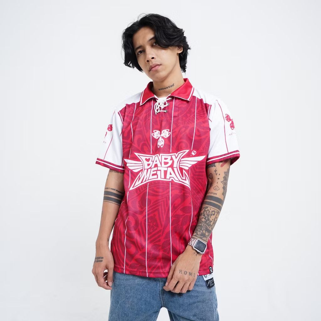 Japanese Brand 💥Baby Metal japan band pink colour metalcore jersey Size US XL / EU 56 / 4 - 3 Thumbnail