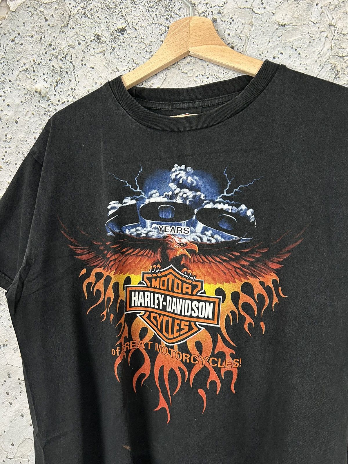 Harley Davidson Vintage Harley Davidson 90s 100 years Motorcycles Tee Size US L / EU 52-54 / 3 - 3 Thumbnail