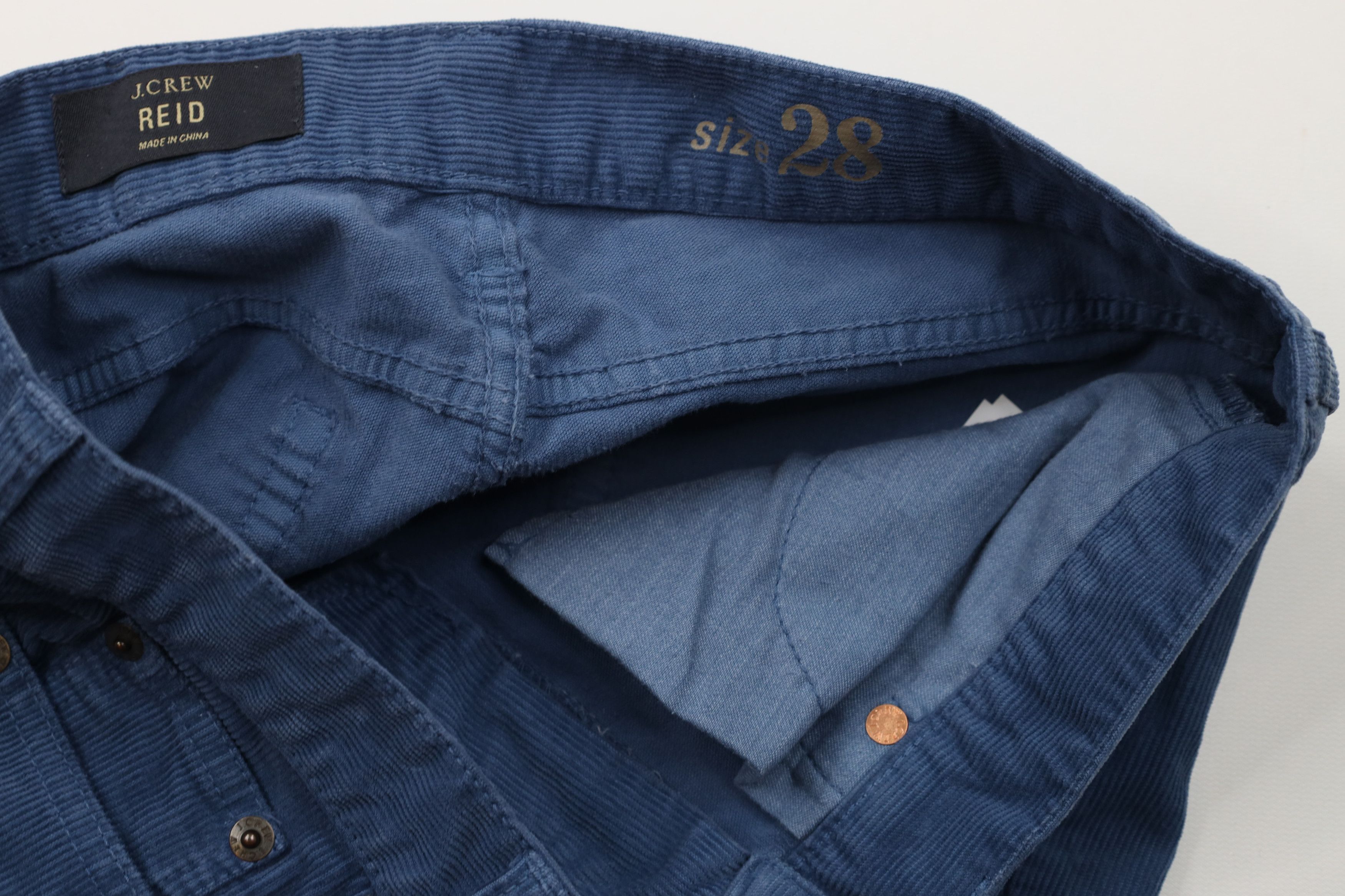 J.Crew J Crew Reid Skinny Straight Leg Corduroy Chino Pants Blue Size 28" / US 6 / IT 42 - 7 Thumbnail