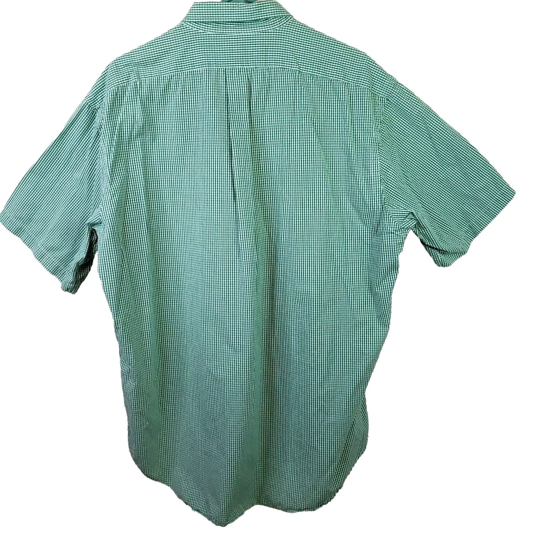 Ralph Lauren Ralph Lauren Button-Down Blake Shirt Men L Green Check Cotton Short Sleeve Button-Up Shirt Size US L / EU 52-54 / 3 - 7 Thumbnail