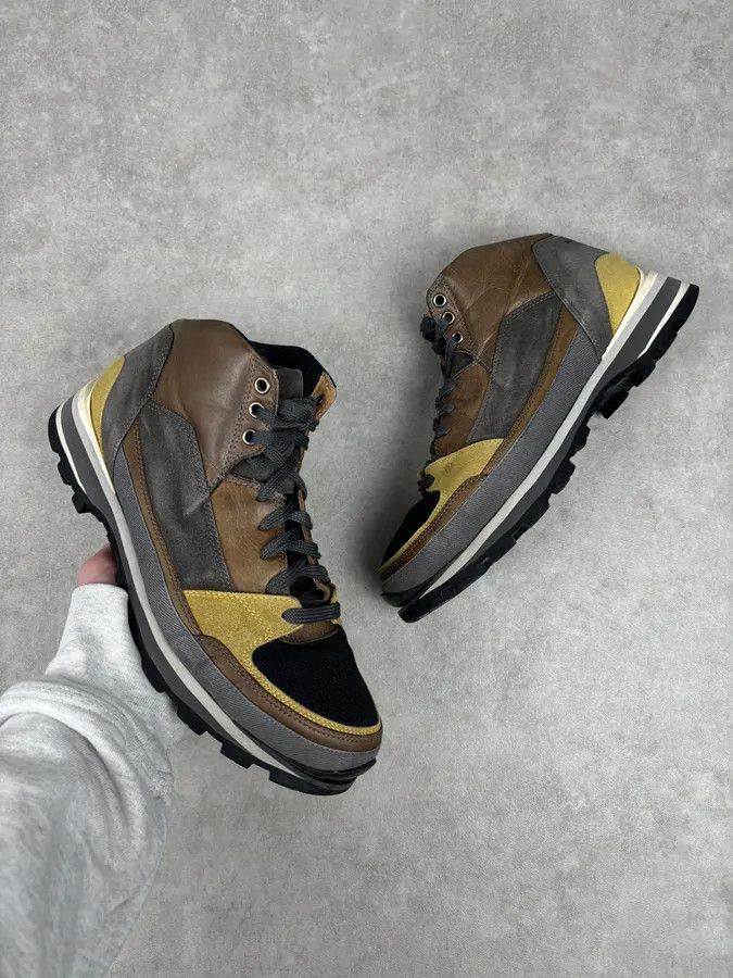 Dries Van Noten Dries Van Noten Mustard Leather Hiking Sneakers Size US 10 / EU 43 - 3 Thumbnail