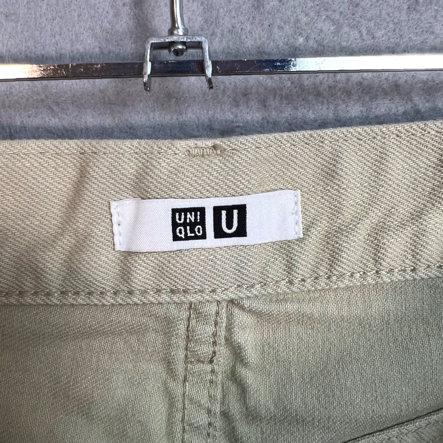 Uniqlo VINTAGE Uniqlo U Womens Khaki High-Waisted Denim Shorts 28 in Waist Denim Cotton Flat Front 4 in Inseam Khaki Womens 28 in Waist City/Brand Info Size 28" / US 6 / IT 42 - 3 Thumbnail