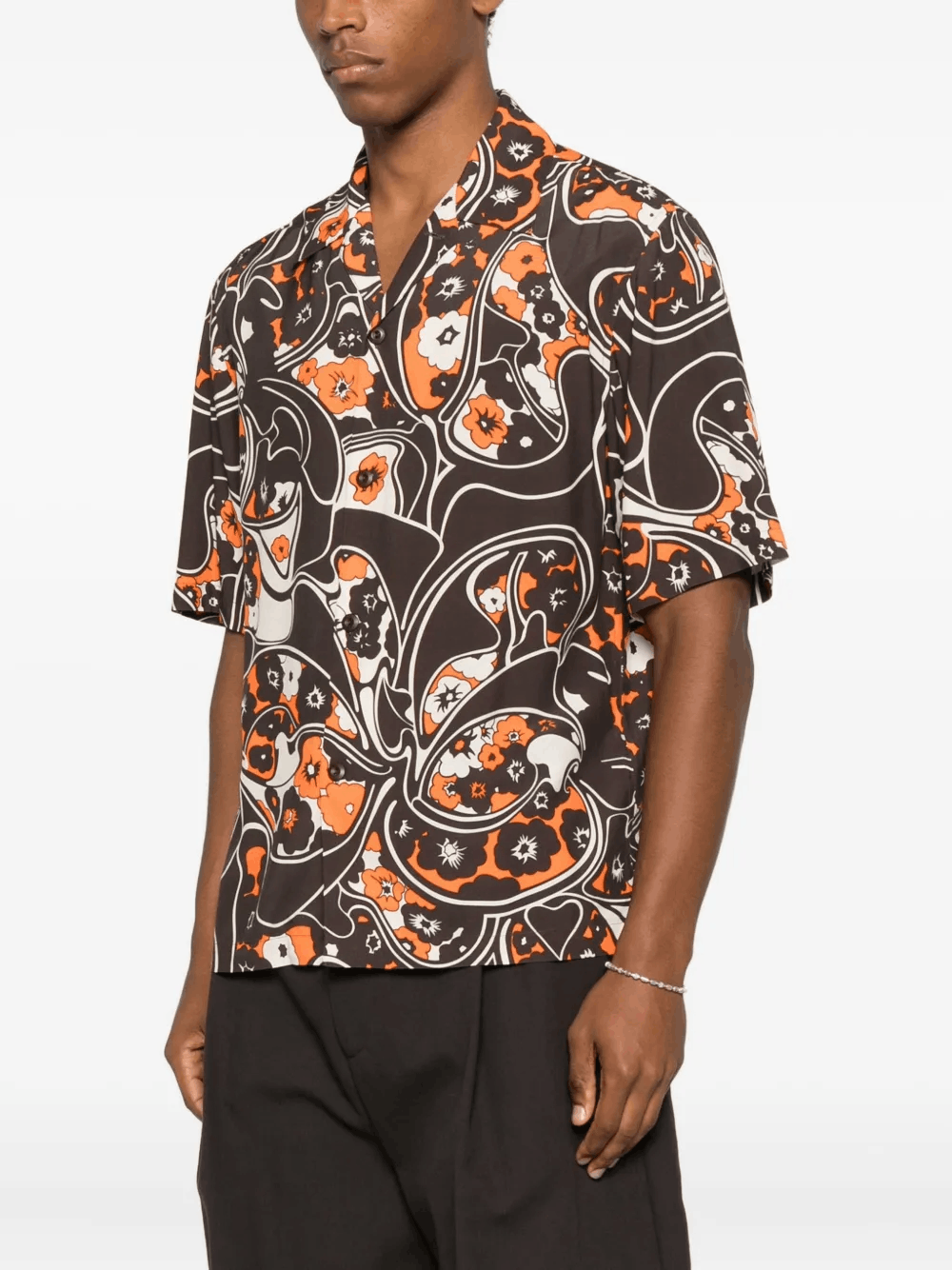 Other Brown Short-Sleeve Floral Shirt Size US M / EU 48-50 / 2 - 3 Thumbnail