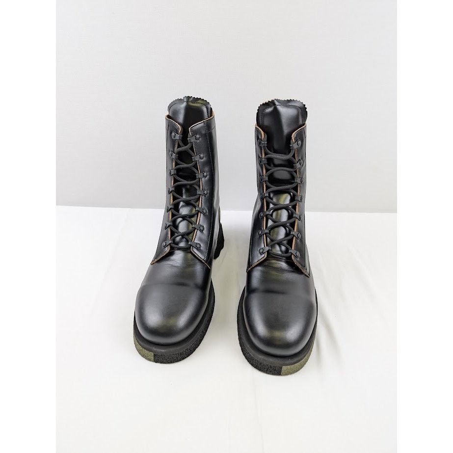 Off-White o1rshd1 Leather Sponge Combact Boots in Black Size US 12 / EU 45 - 18 Thumbnail