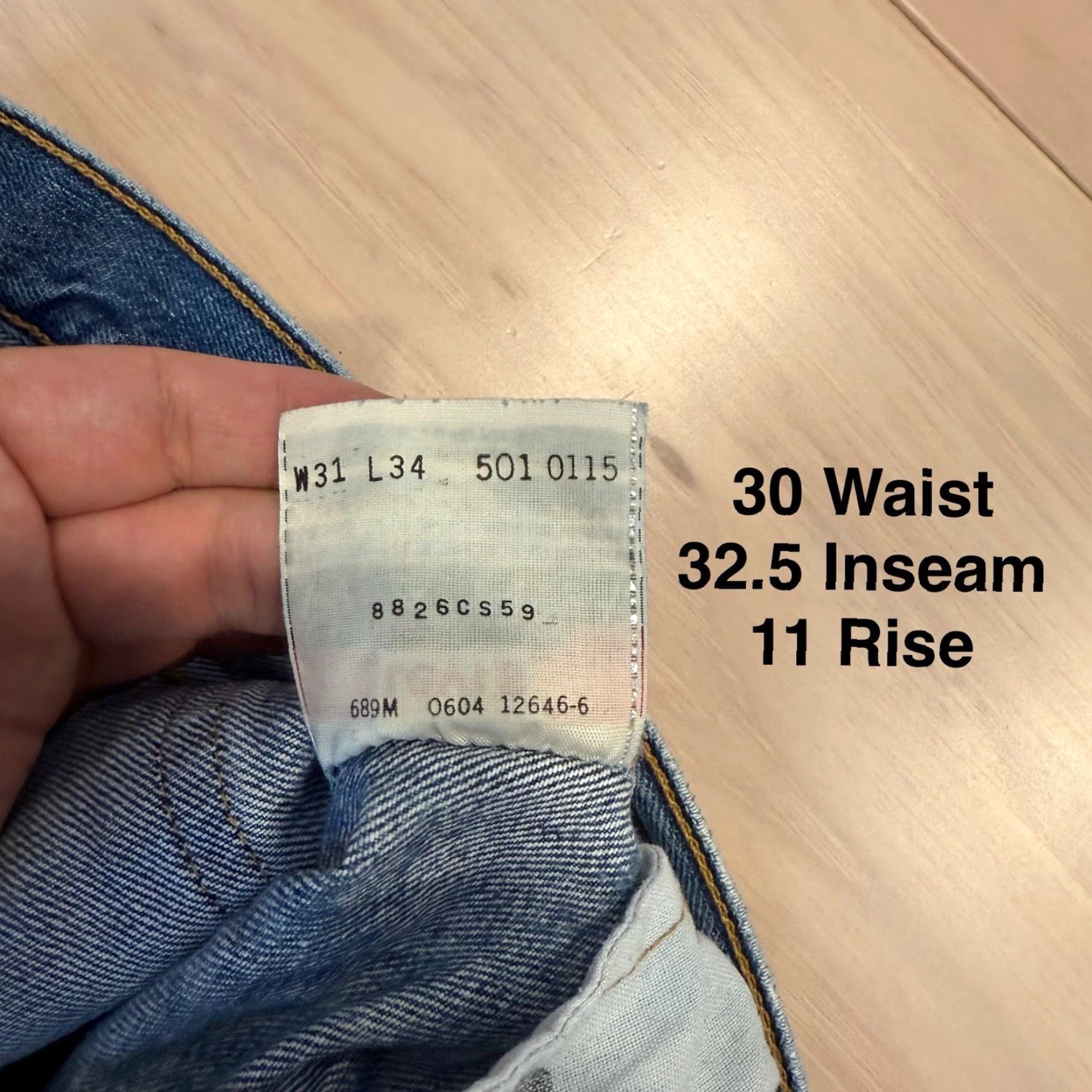 Levi's VINTAGE Levi's 501 Jeans 30 Blue Denim Straight 5-Pocket Regular Mens 90s Western Size US 30 / EU 46 - 6 Thumbnail