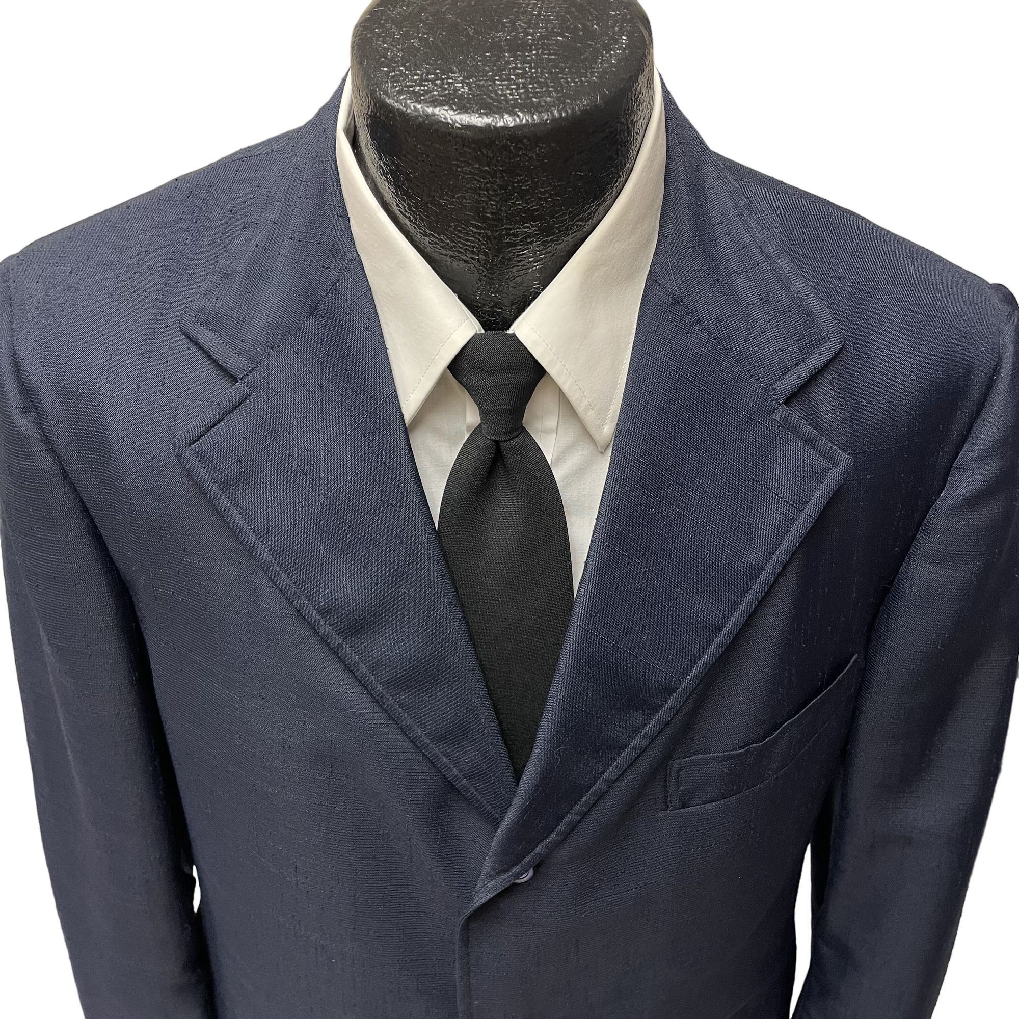 Other Vtg Gino Navy Blue Sport Coat ATOMIC FLECK Mod Disco Jacket Size 42R - 2 Thumbnail