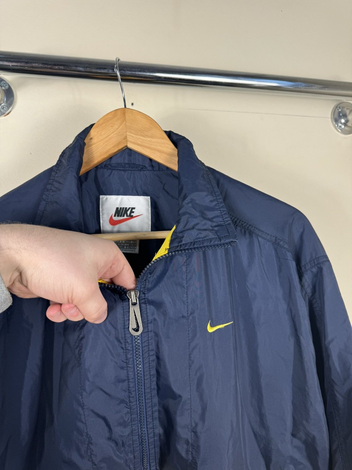 Nike × Vintage Nike Vintage 90s Track Jacket Oversized Size US S / EU 44-46 / 1 - 5 Thumbnail