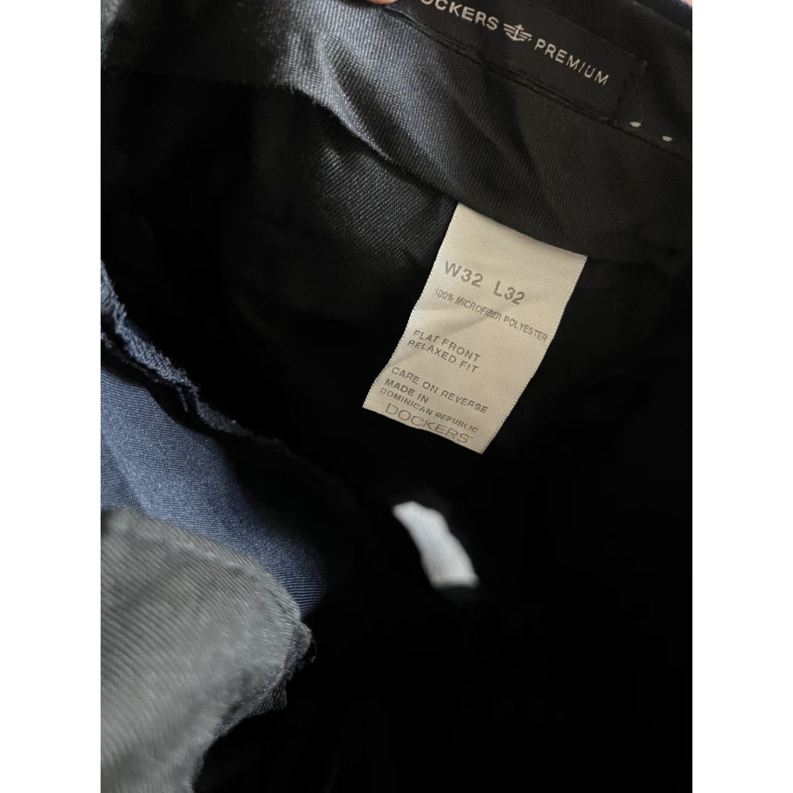 Dockers DOCKERS Premium Khakis Pants 32x32 Relaxed Fit Blue Microfiber Flat Front Mens Size US 32 / EU 48 - 5 Thumbnail
