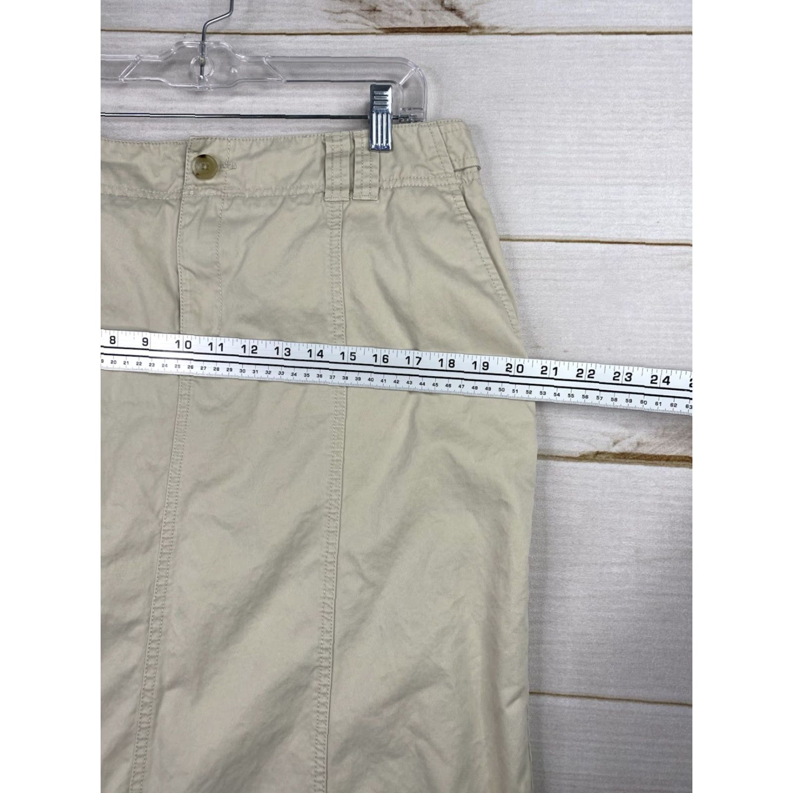 Eddie Bauer VINTAGE Eddie Bauer Skirt Womens 14 Beige Cotton 90s Y2K Cottagecore Long Pencil Straight Womens) Size 36" / US 14 / IT 50 - 4 Thumbnail