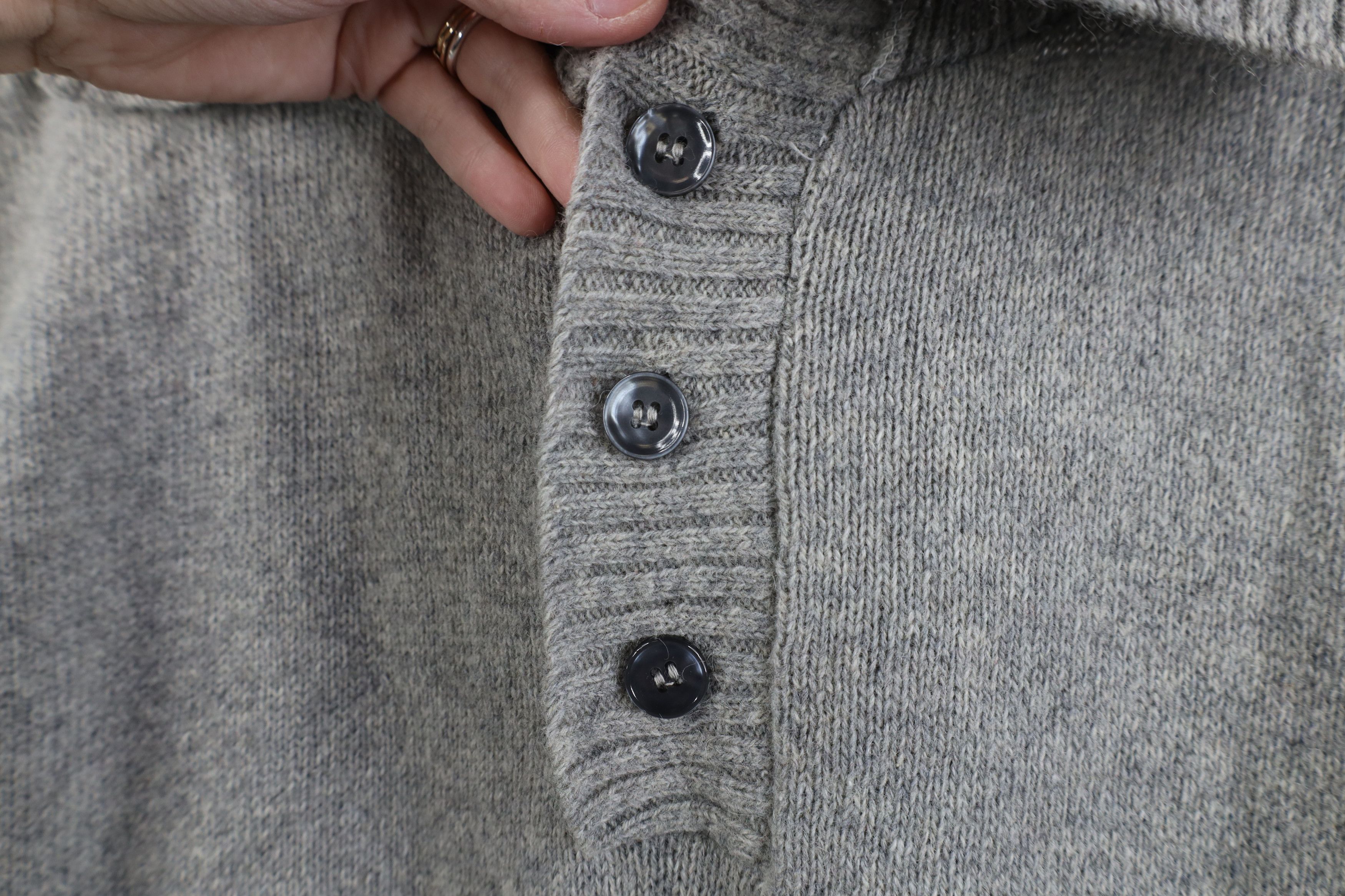 Vintage Vintage 70s Streetwear Collared Pocket Sweater Gray USA Size US L / EU 52-54 / 3 - 5 Thumbnail