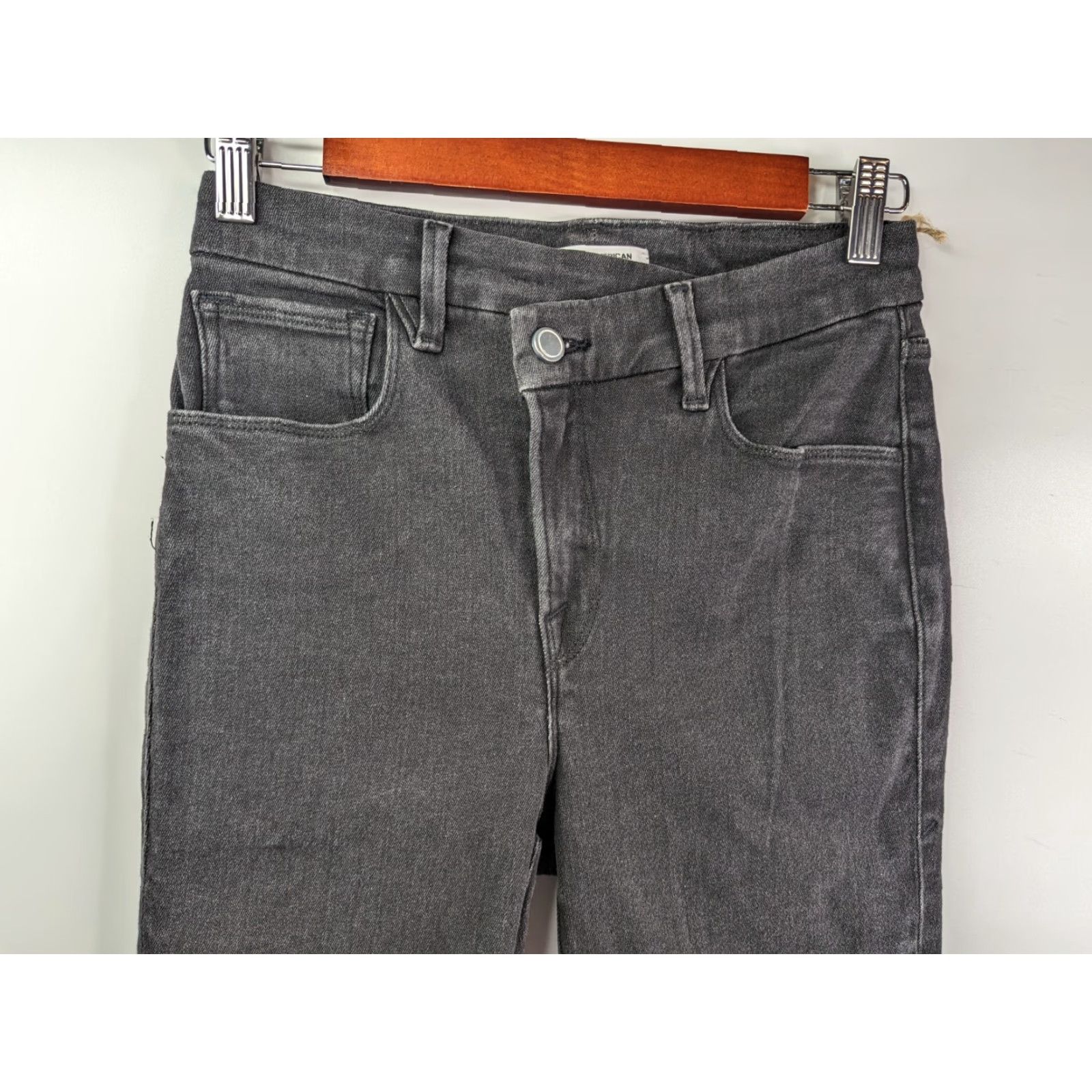 Good American Good American Good Waist Criss-Cross Faded Black Jeans Size 27 GWCC873T Women Skinny Regular 27 Black 4/ GWCC873T Size 27" / US 4 / IT 40 - 2 Thumbnail