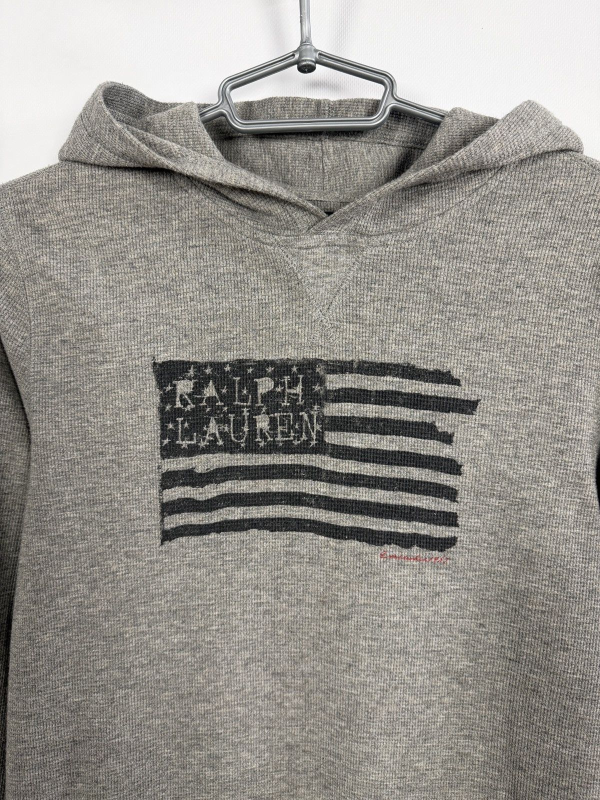 Polo Ralph Lauren Polo Ralph Lauren Hoodie Big USA Flag Logo Gray Hoody XS Size US XS / EU 42 / 0 - 6 Thumbnail