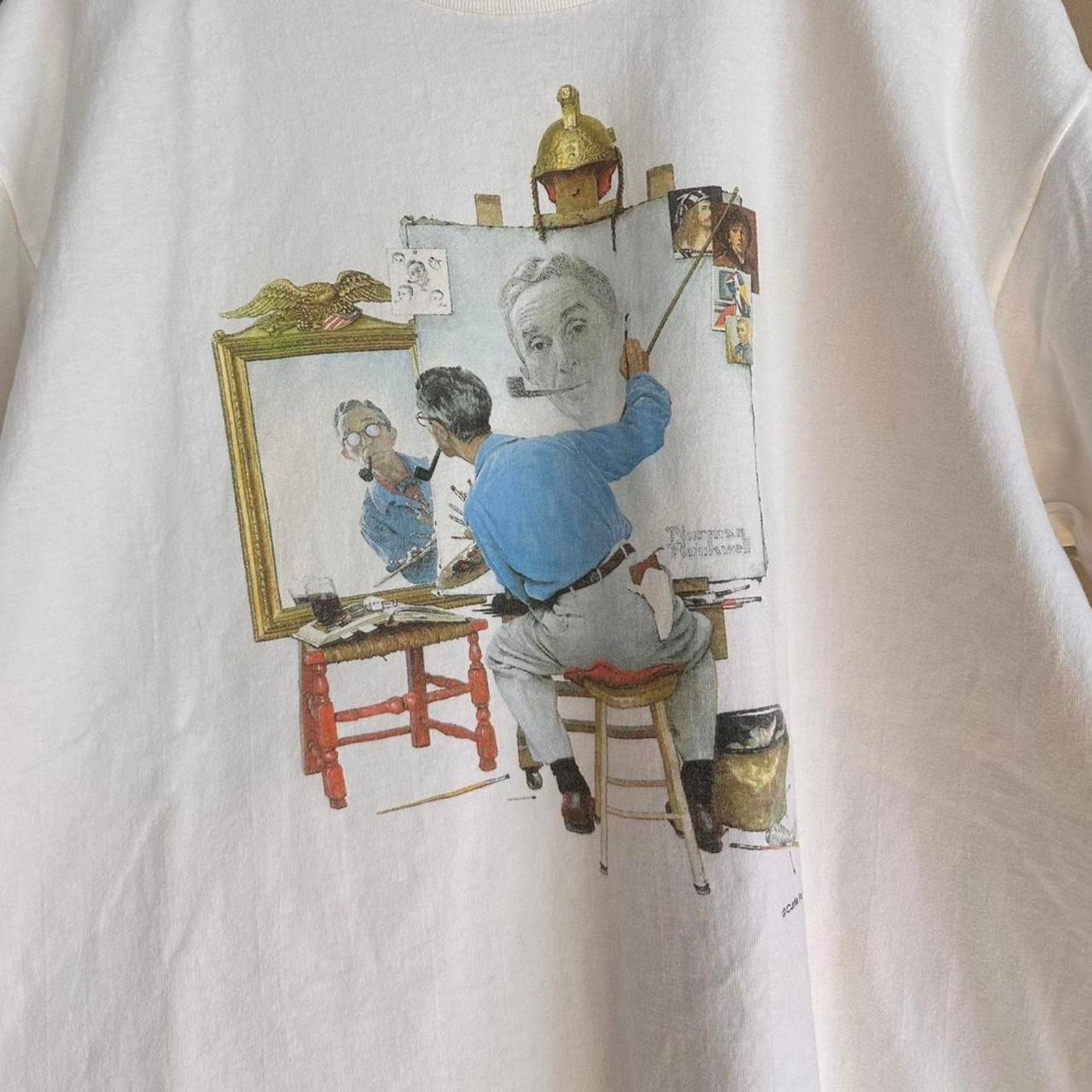 Vintage Vintage Norma Rockwell Tripe Self Portrait Shirt Size US L / EU 52-54 / 3 - 3 Thumbnail