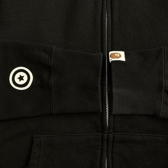 Bape BAPE Detachable Shark Full Zip Hoodie Black x 1st Camo Green Size US S / EU 44-46 / 1 - 7 Thumbnail