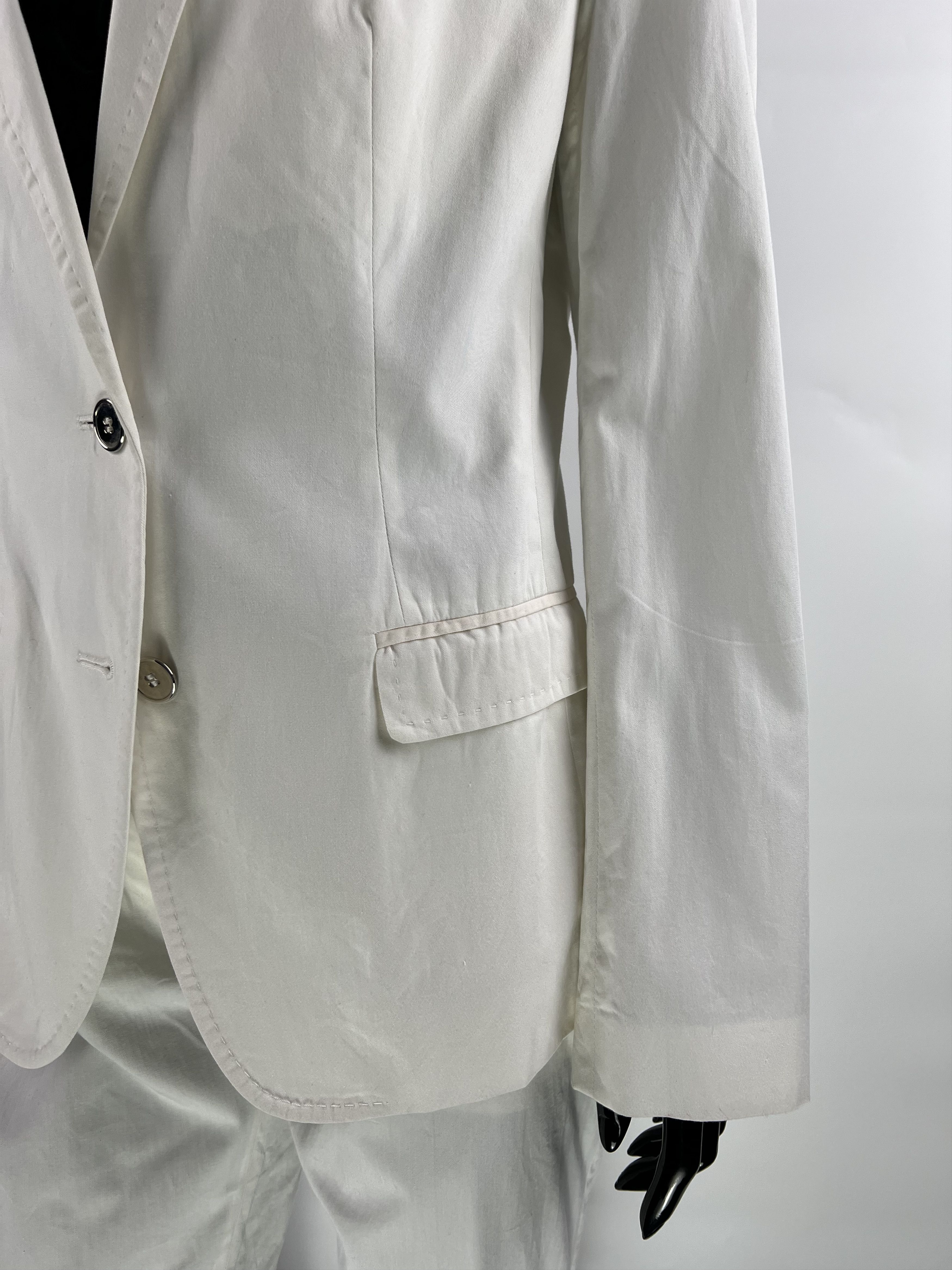 Dolce & Gabbana Dolce Gabbana Women's White Cotton Silk Suit Size IT42 Size M / US 6-8 / IT 42-44 - 6 Thumbnail