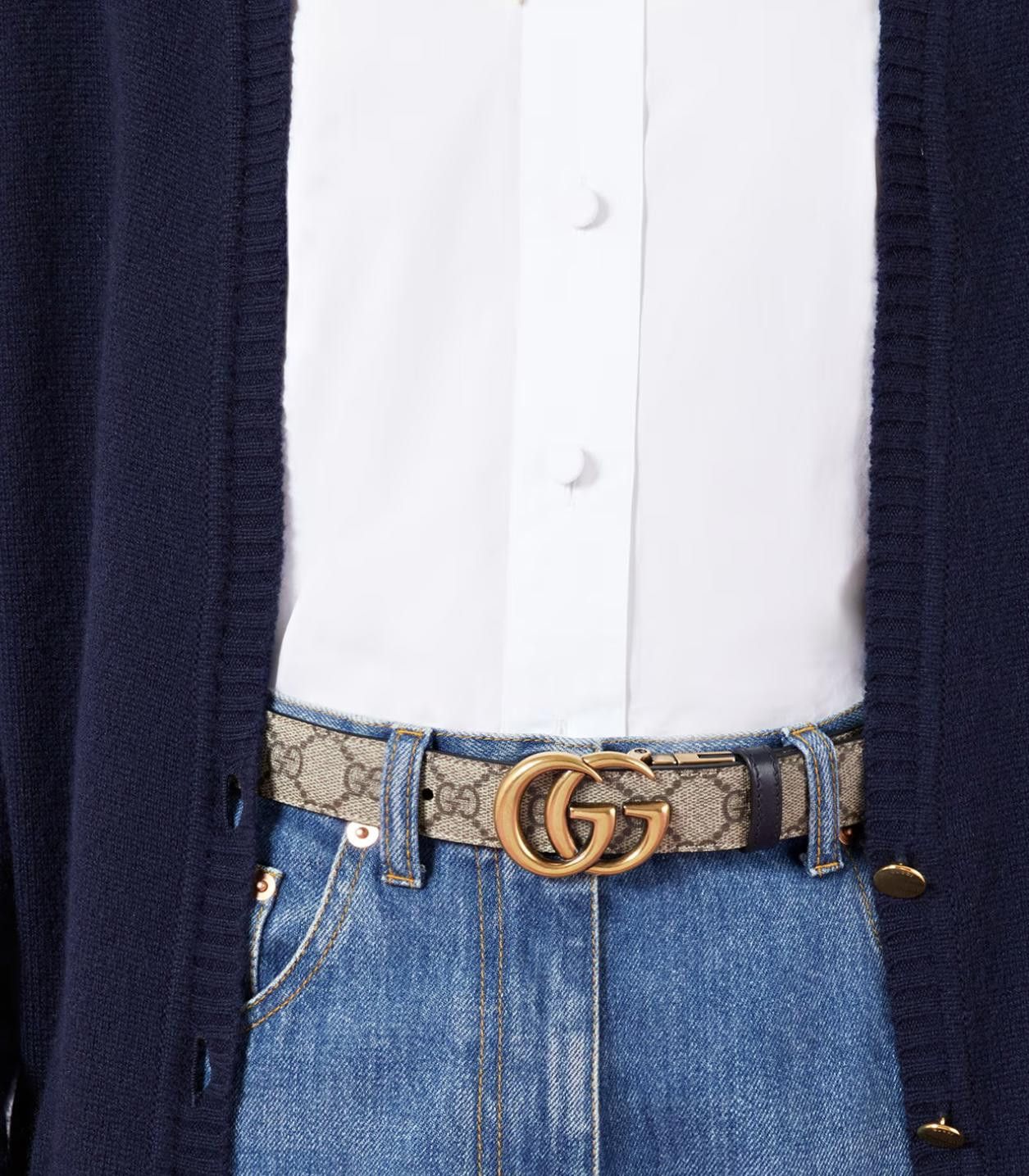 Gucci GUCCI GG MARMONT REVERSIBLE BELT SIZE 75 CM Size ONE SIZE - 2 Thumbnail
