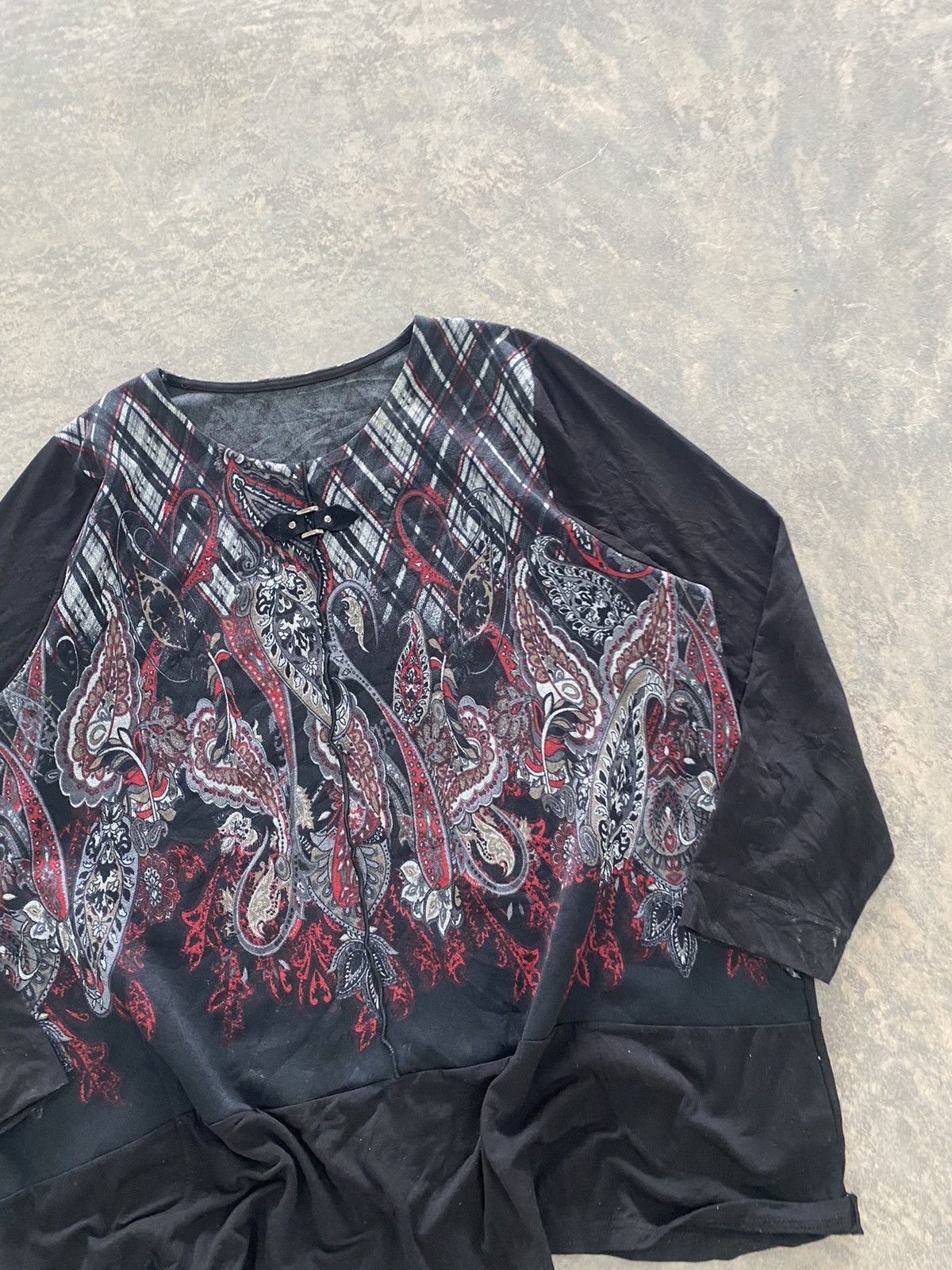 Hysteric Glamour × Japanese Brand × Le Grande Bleu (L.G.B.) PUNK STYLE PAISLEY KNIT SHIRT LS GRUNGE LGB 90s Size US M / EU 48-50 / 2 - 3 Thumbnail