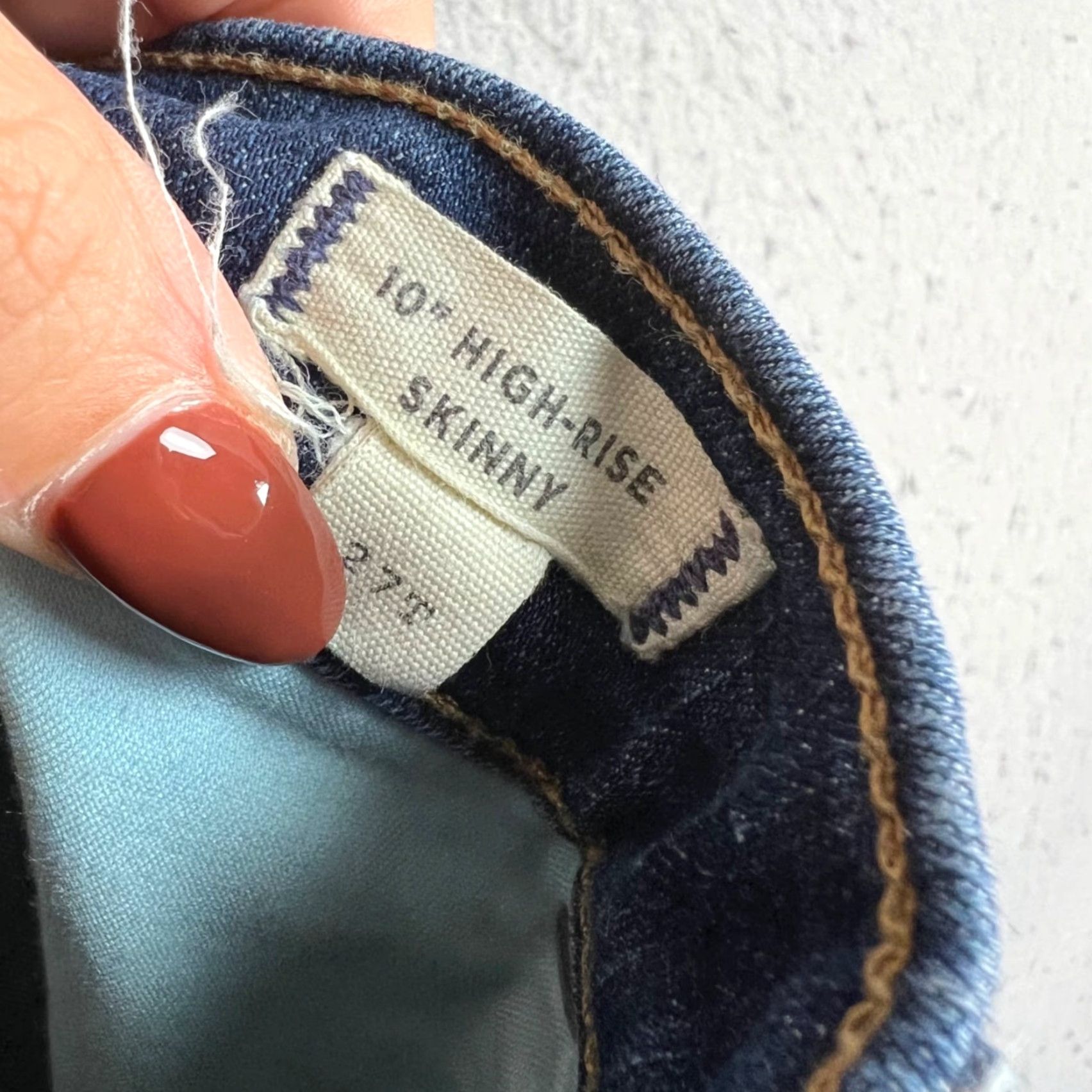 Madewell Madewell Jeans 5-Pocket High Skinny Denim Adult Womens 27 Tall 10" Rise Medium Wash Stretch Blue Size 27" / US 4 / IT 40 - 4 Thumbnail