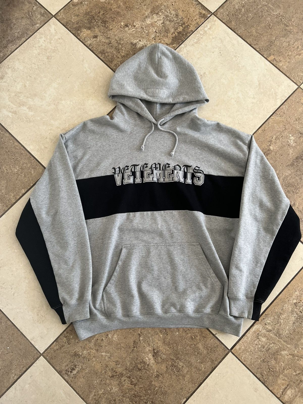 Vetements Hoodie Vetements Horizontal Cut-Up Logo | Grailed 