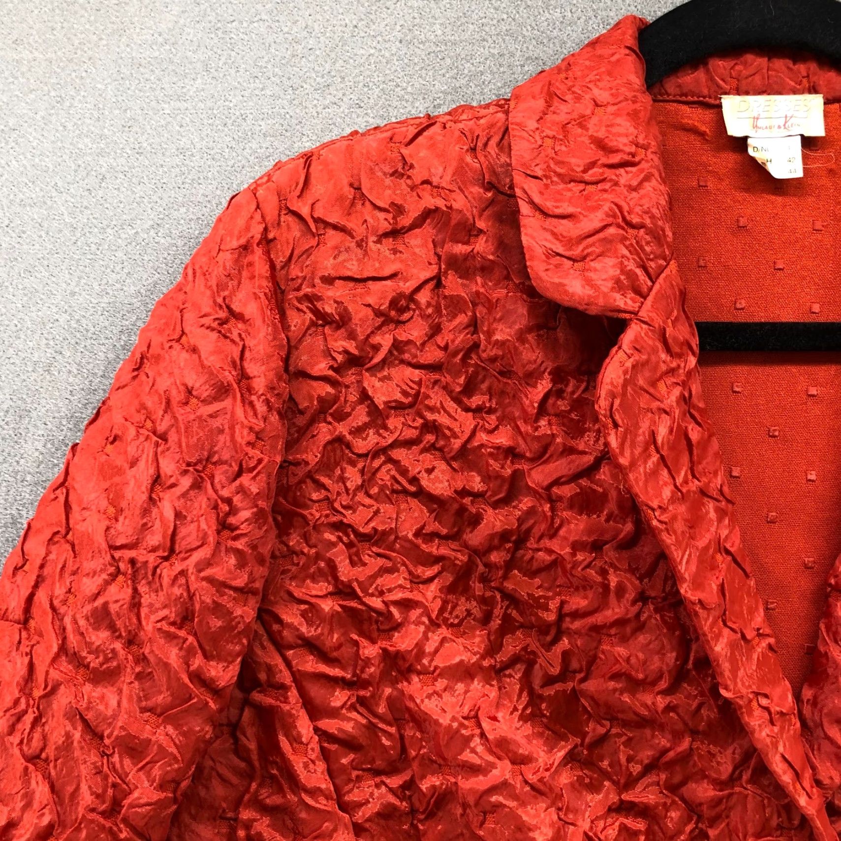 Vintage VINTAGE Blazer Shirt Womens L Brown Lightweight 80s 90s Rust Orange Crinkle Texture Pearl Buttons Size L / US 10 / IT 46 - 6 Thumbnail