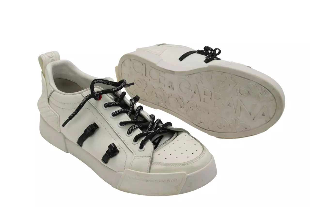 Dolce & Gabbana DOLCE & GABBANA Sneakers Men's EU 42 White Leather Low Top Size US 9 / EU 42 - 2 Thumbnail