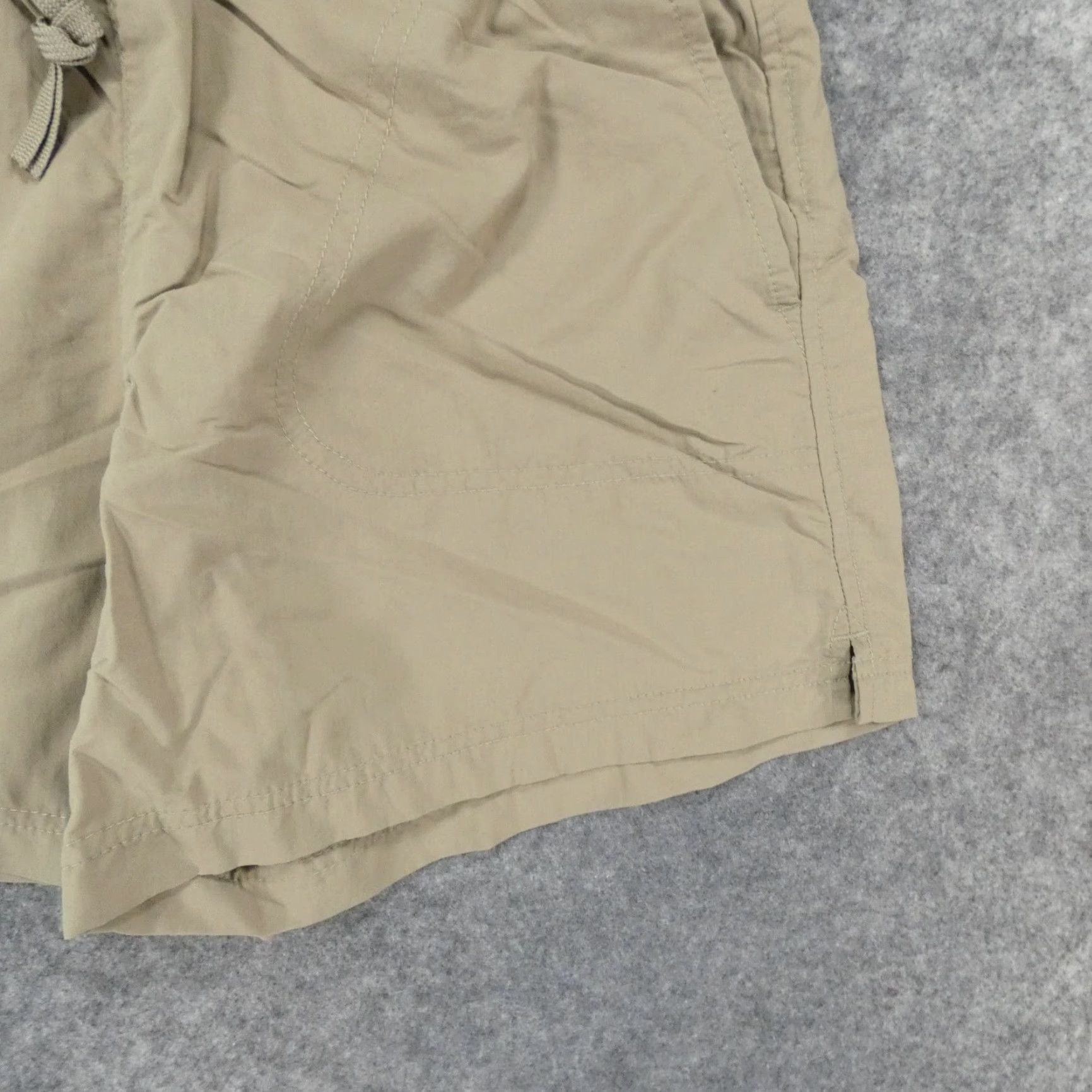 Vintage Columbia Shorts Womens Small Flat Front Khaki Lightweight Drawstring Size 29" - 4 Thumbnail