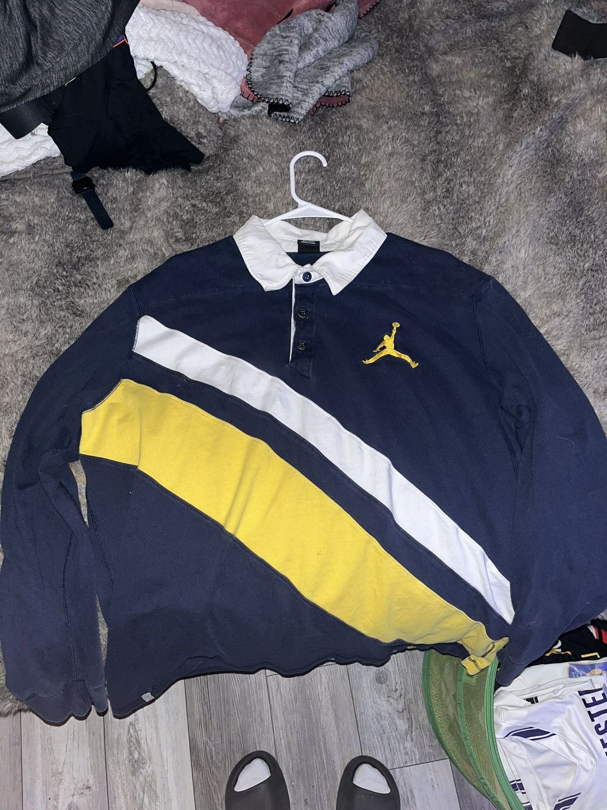 Jordan Brand Air Jordan Vintage Nike Rugby Shirt Mens XXL Size US XXL / EU 58 / 5 - 1 Thumbnail