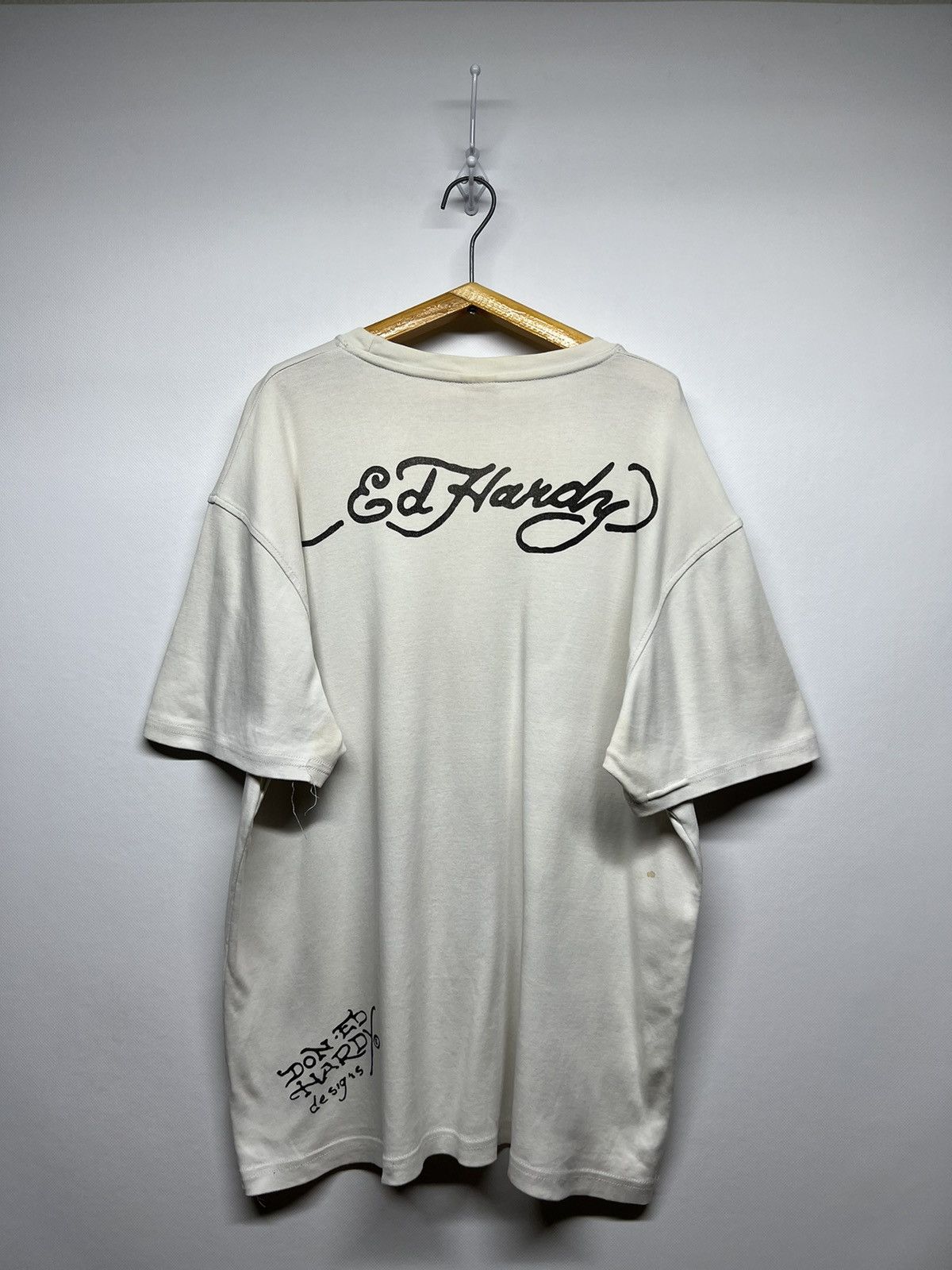 Ed Hardy Vintage Y2k Thrashed Ed Hardy Japan Dog 🐶 T-Shirt 00’s Size US XXL / EU 58 / 5 - 11 Thumbnail